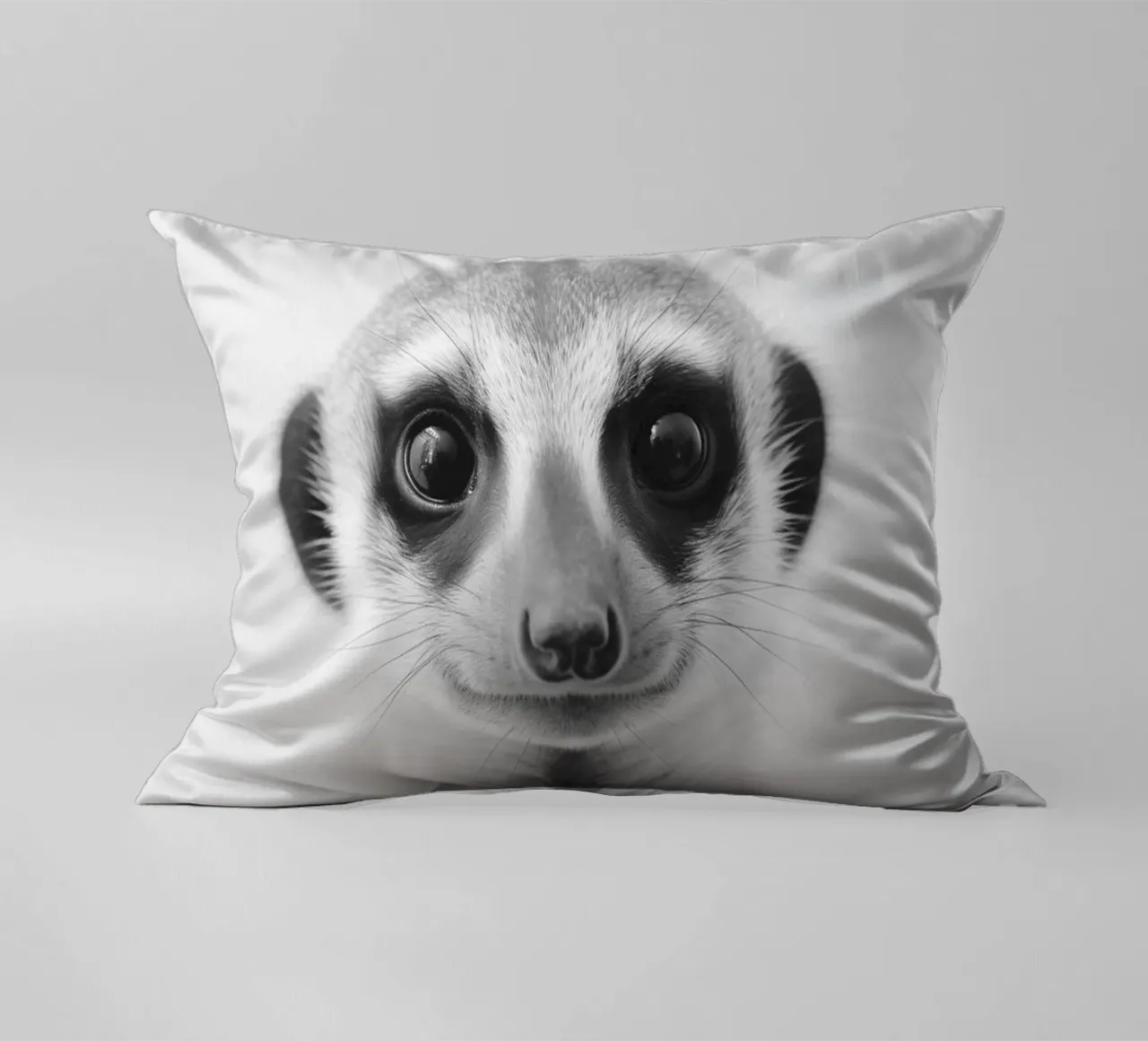 Photogenic meerkat decorative cushion by Carinaprint
