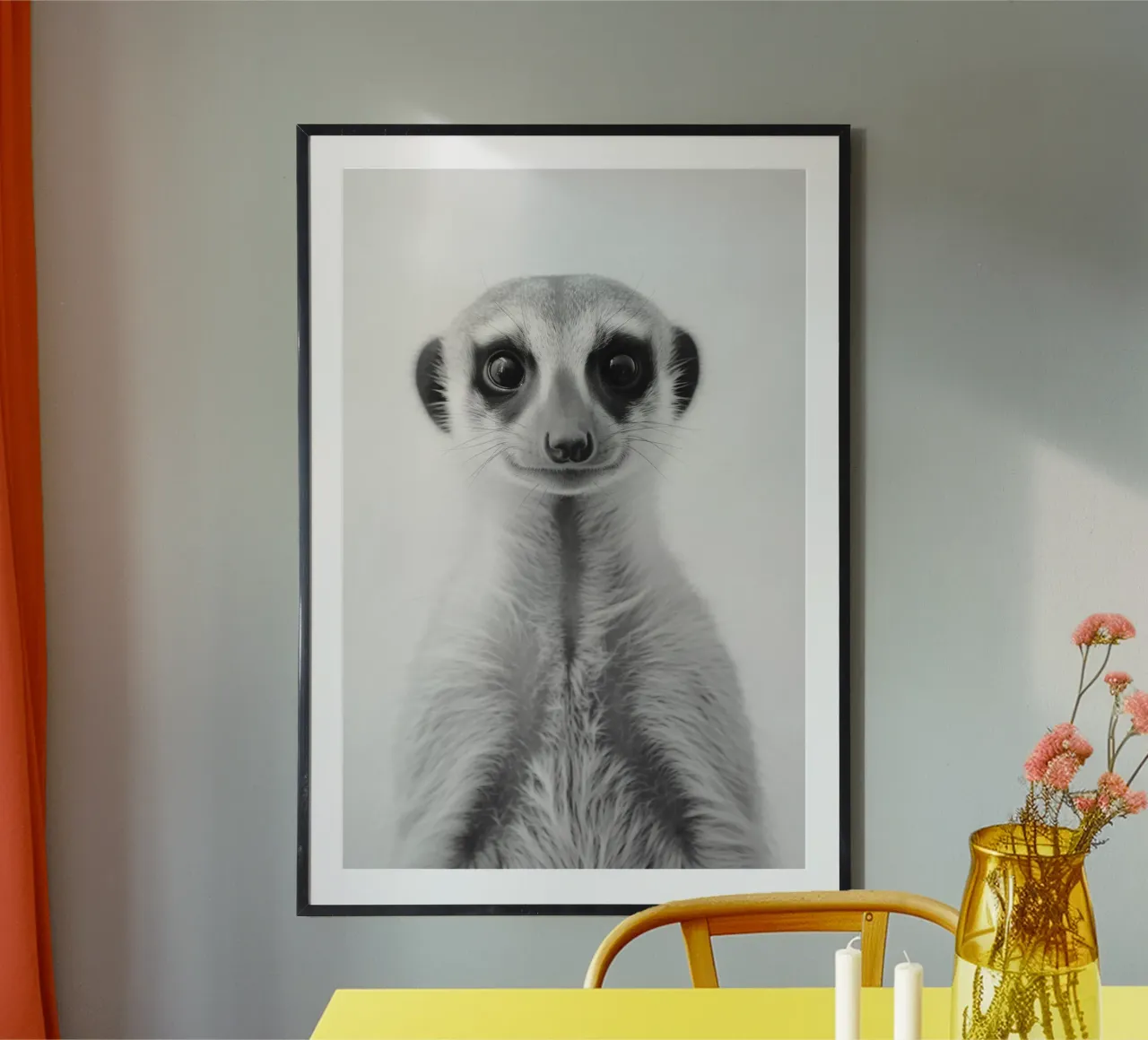 Fotogenes Erdmännchen Poster von Carinaprint