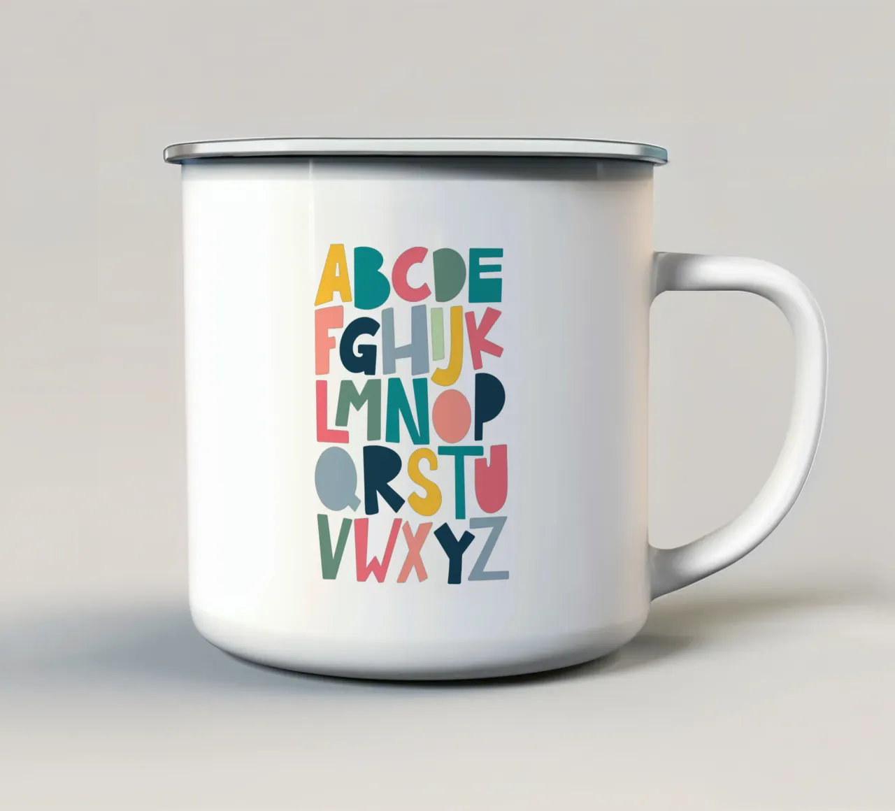 ABC Alphabet taza de esmalte de LIMITED EDITION LETTERS