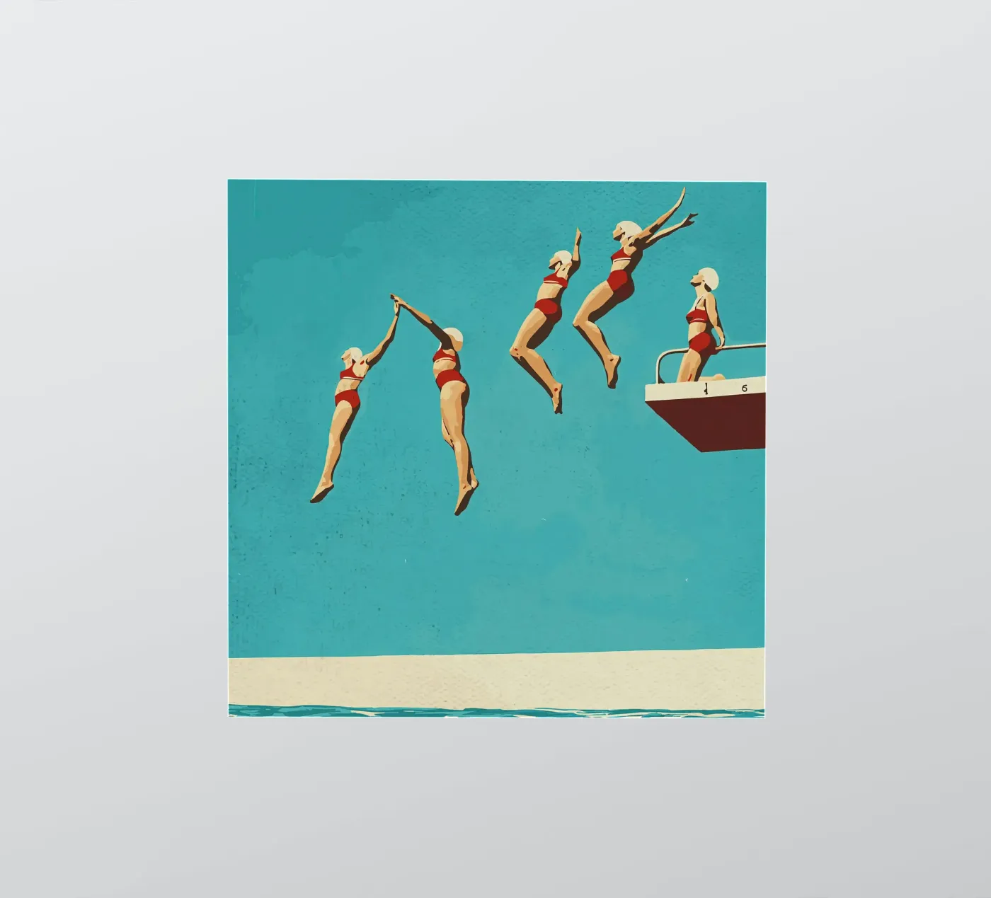 Affiche de plongée séquentielle autocollant de medineprint