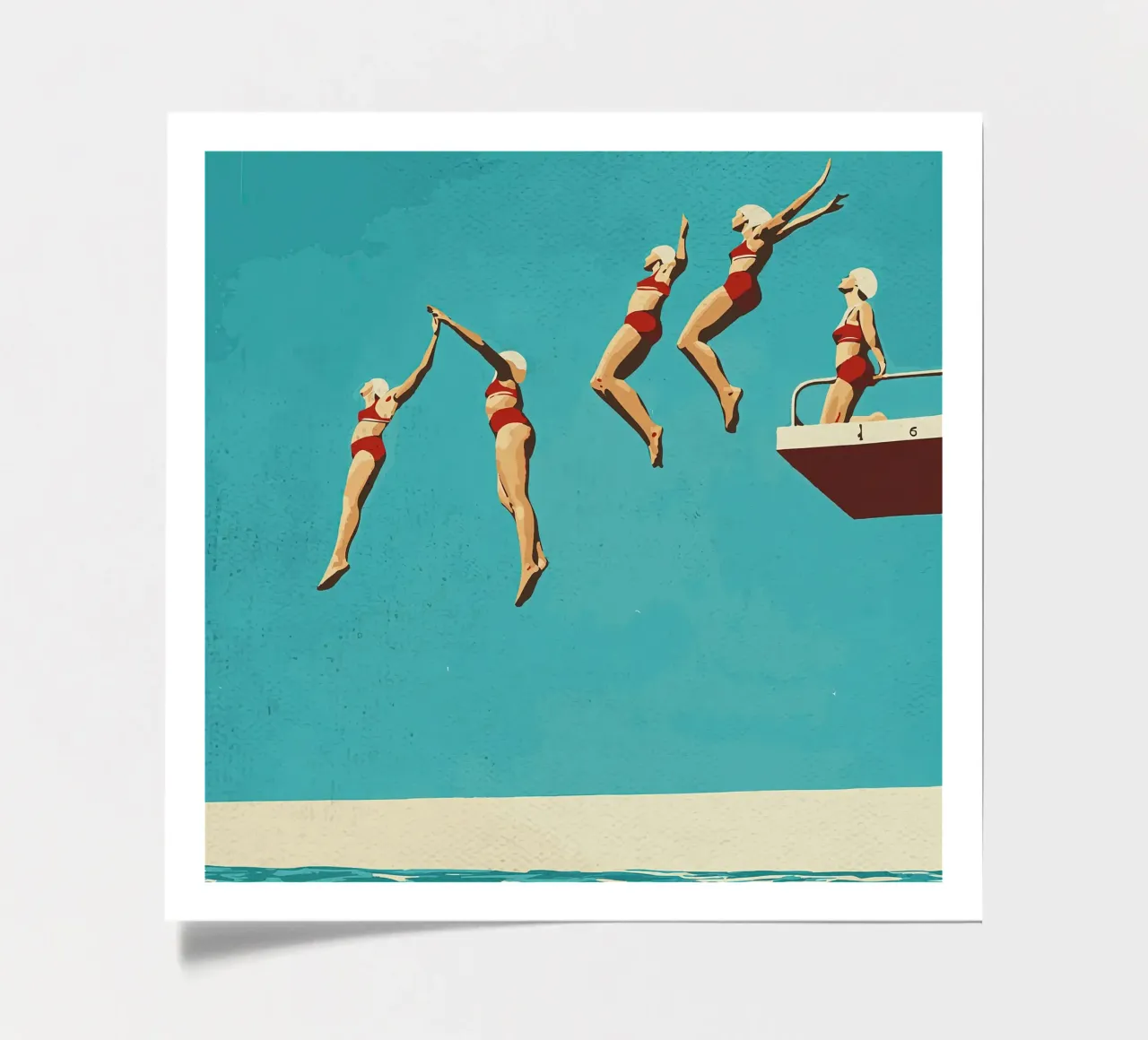 Sequential dive poster sticker sheet by medineprint