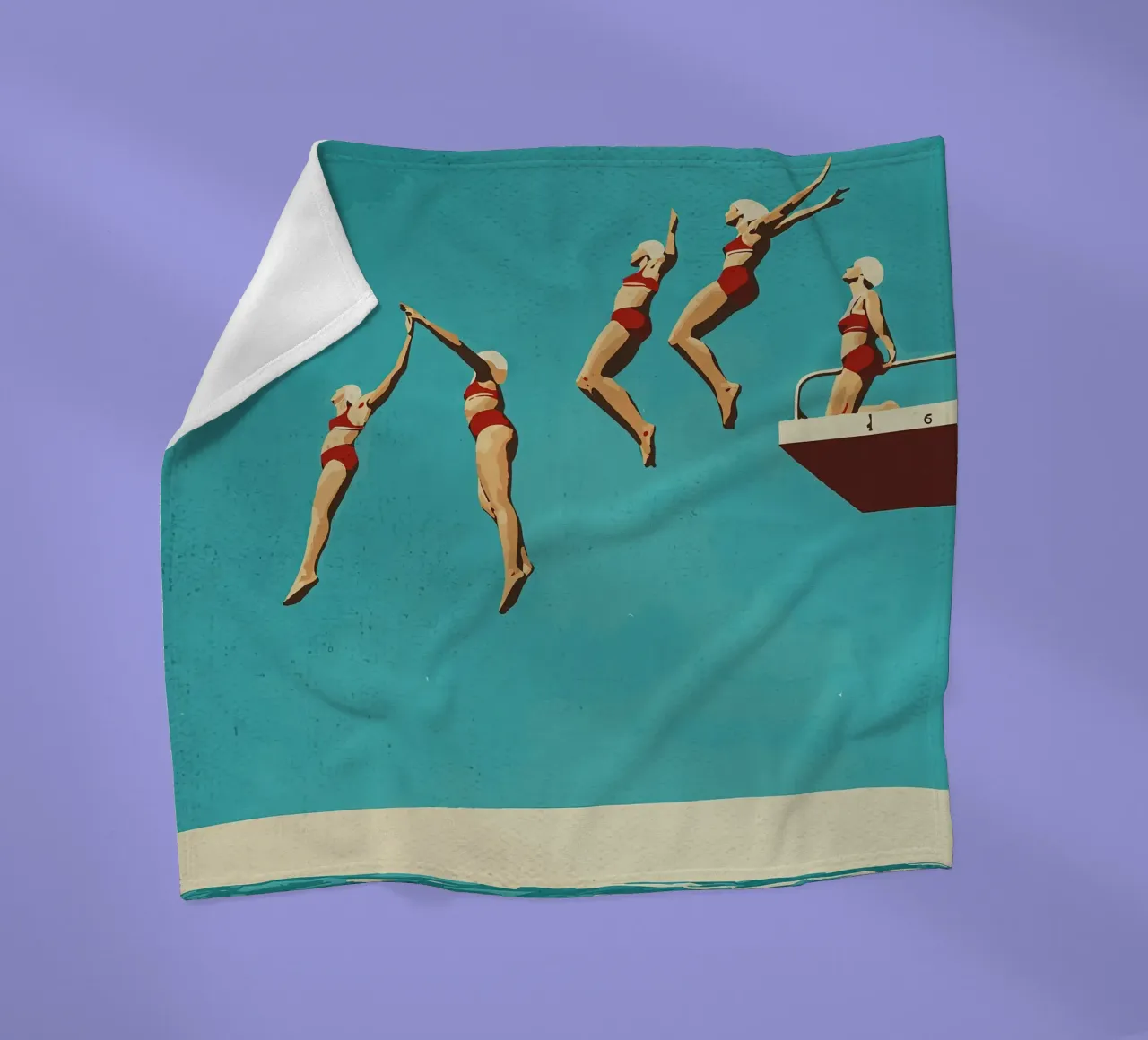 Sequential dive poster fleecedeken van medineprint