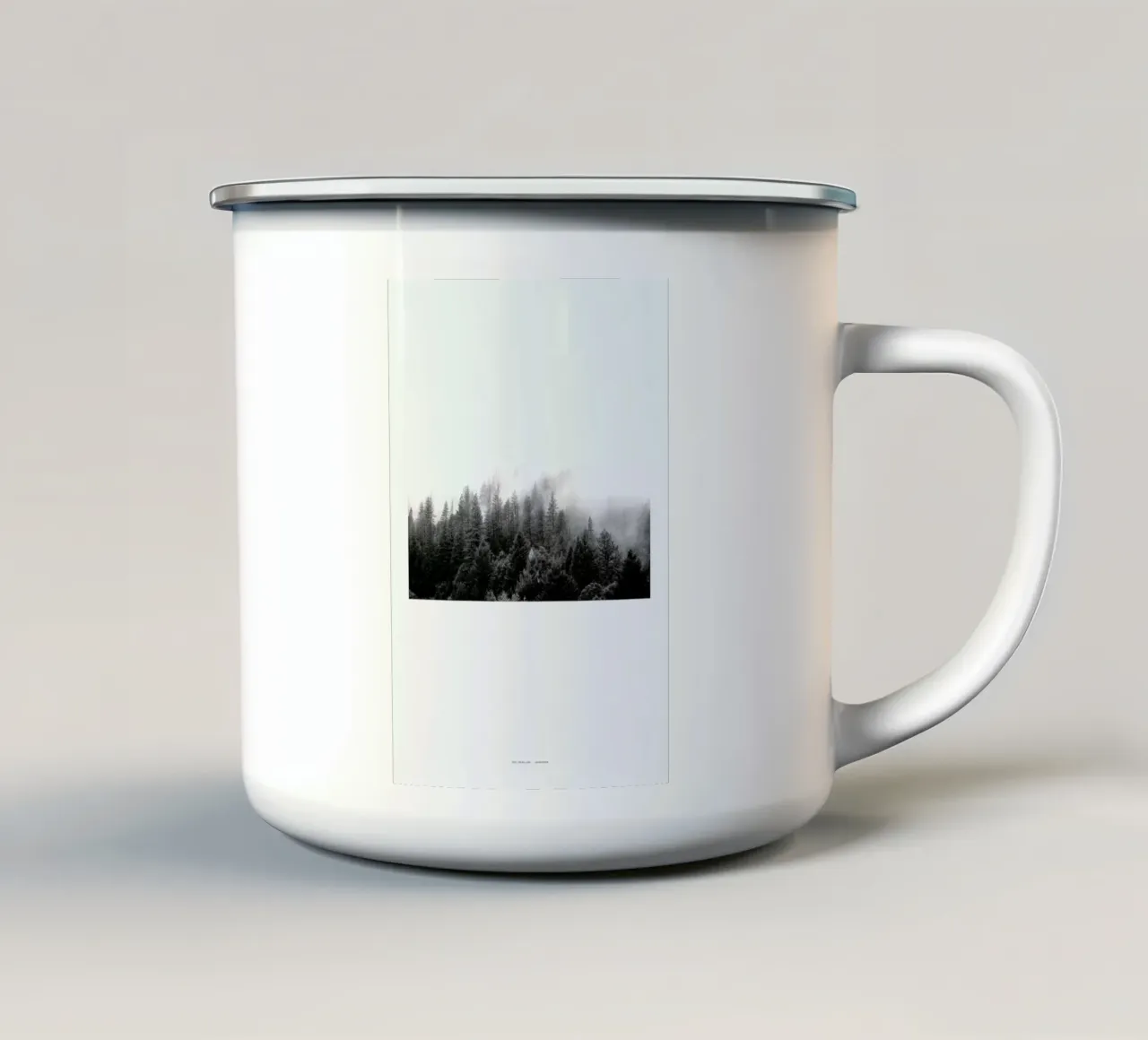 Fog tazza in smalto da The Wall Shop