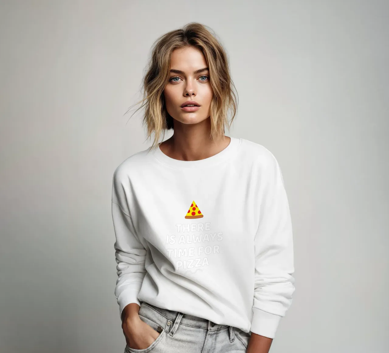 There is always time for pizza felpa da baobabprintstore