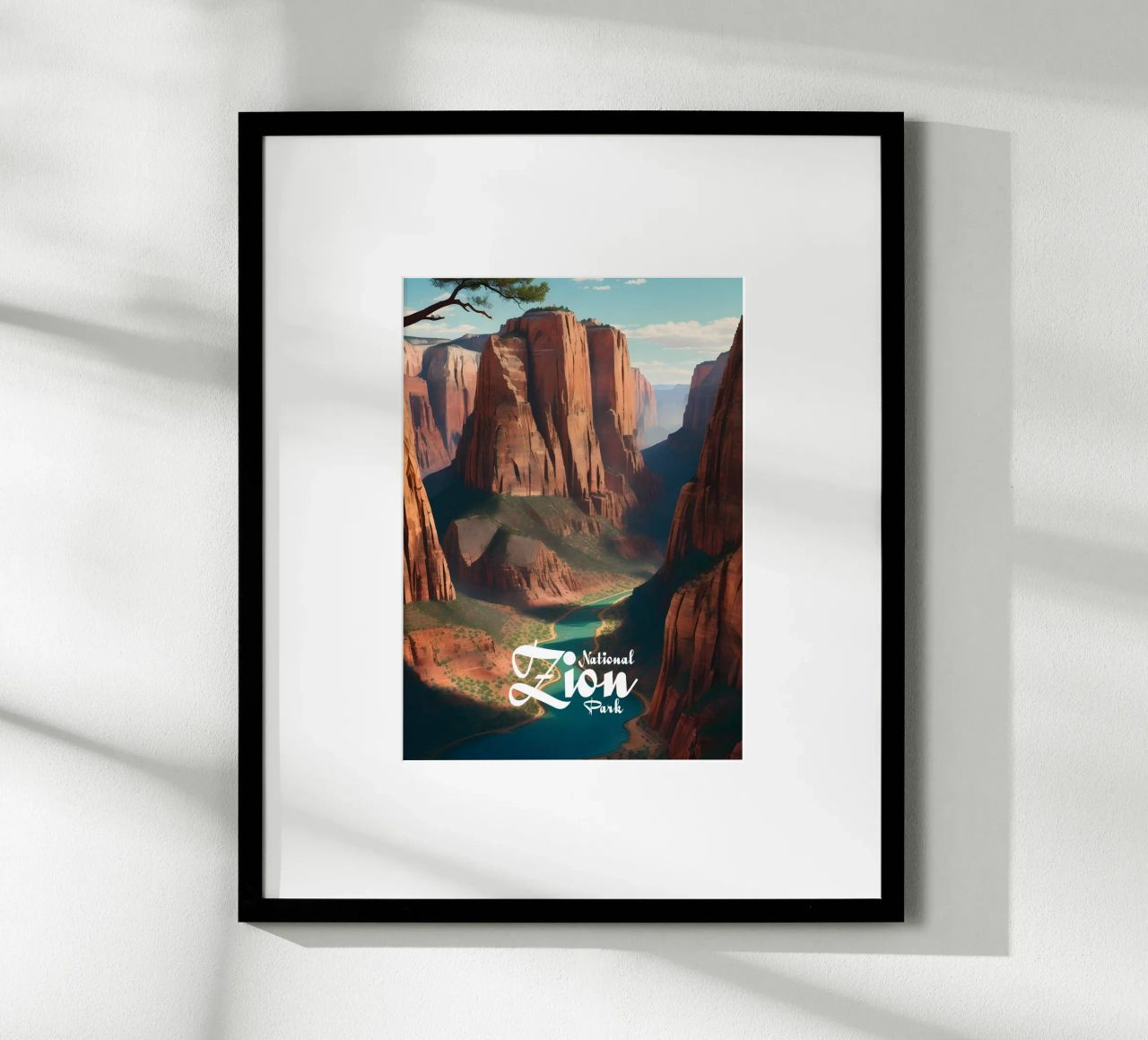 Zion-Nationalpark-Szene Poster von Charnwood Prints