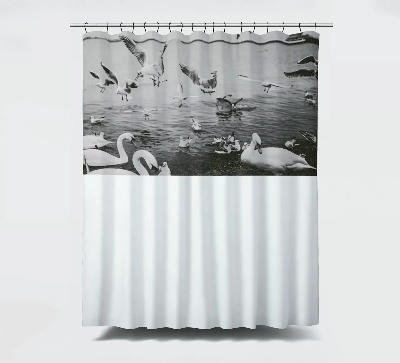 The Half Poster shower curtain by The Wall Shop