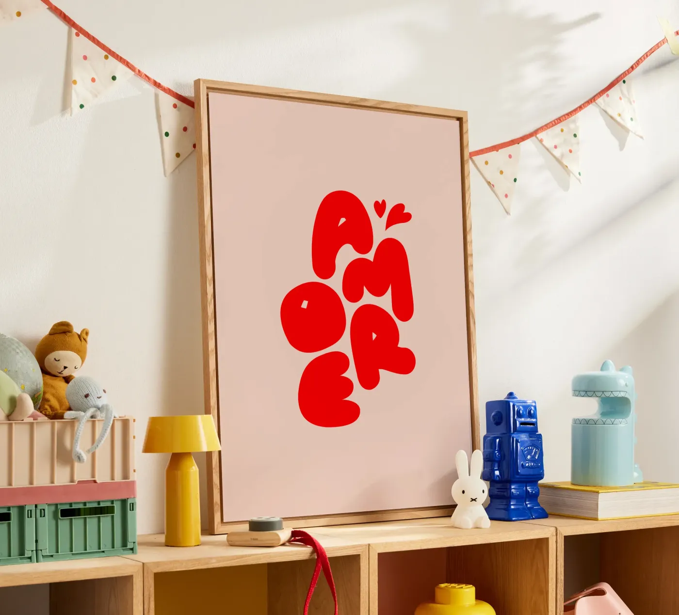 Amore Typography acrylic glass by Blisstype