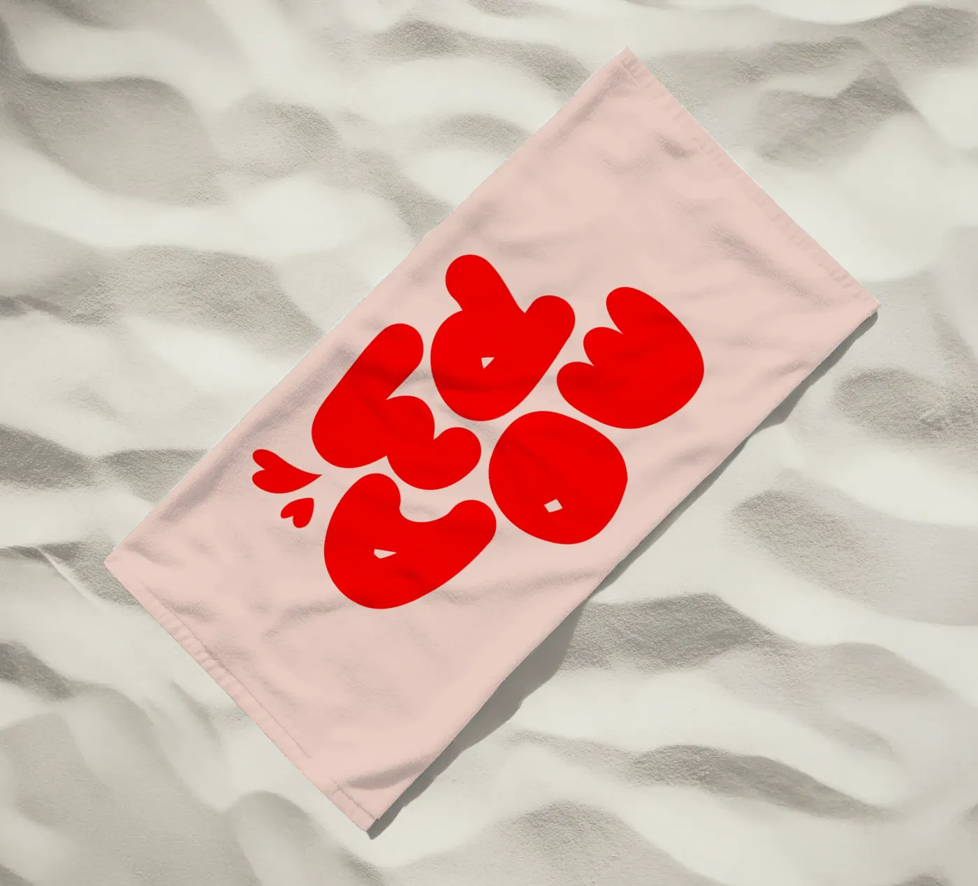 Amore Typography telo mare da Blisstype
