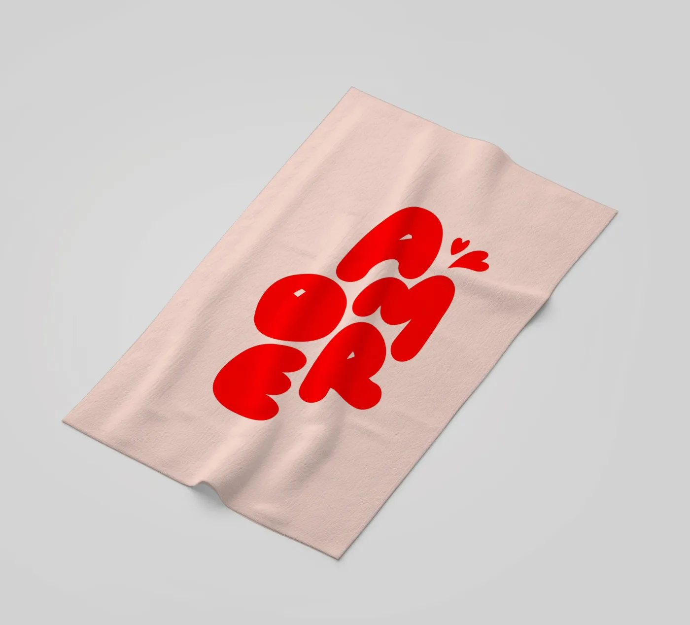 Amore Typography telo mare da Blisstype