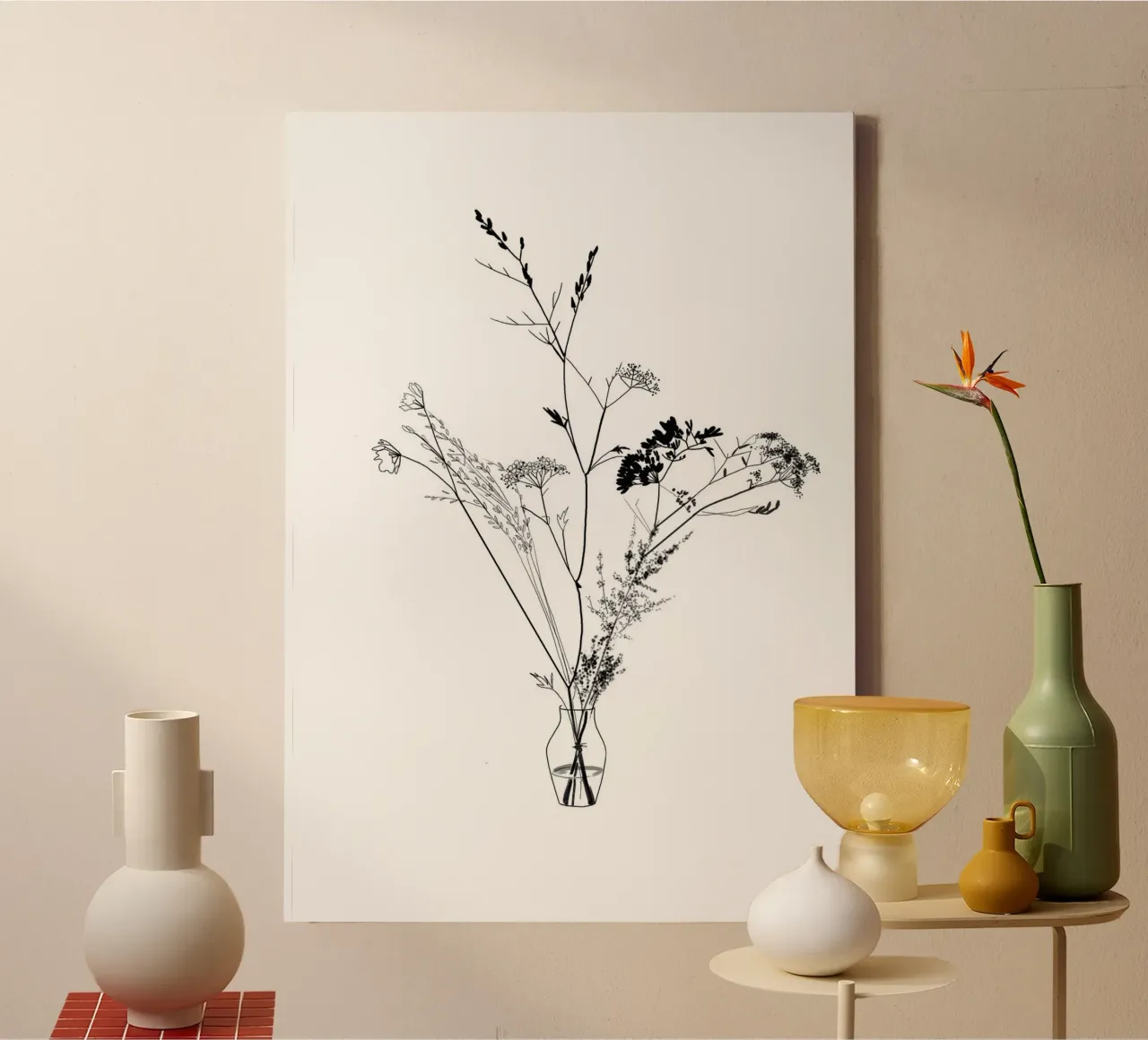 Bouquet di fiori tela con Cornice a cassetta da SaraRosenbaum