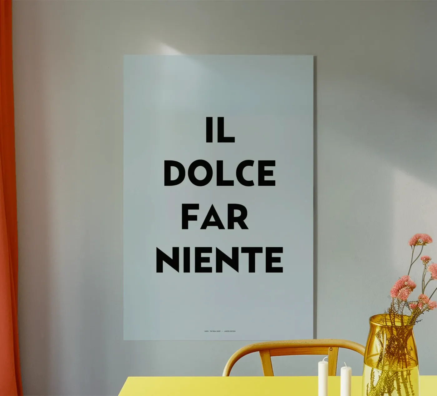Il dolce far niente acrylic glass by The Wall Shop