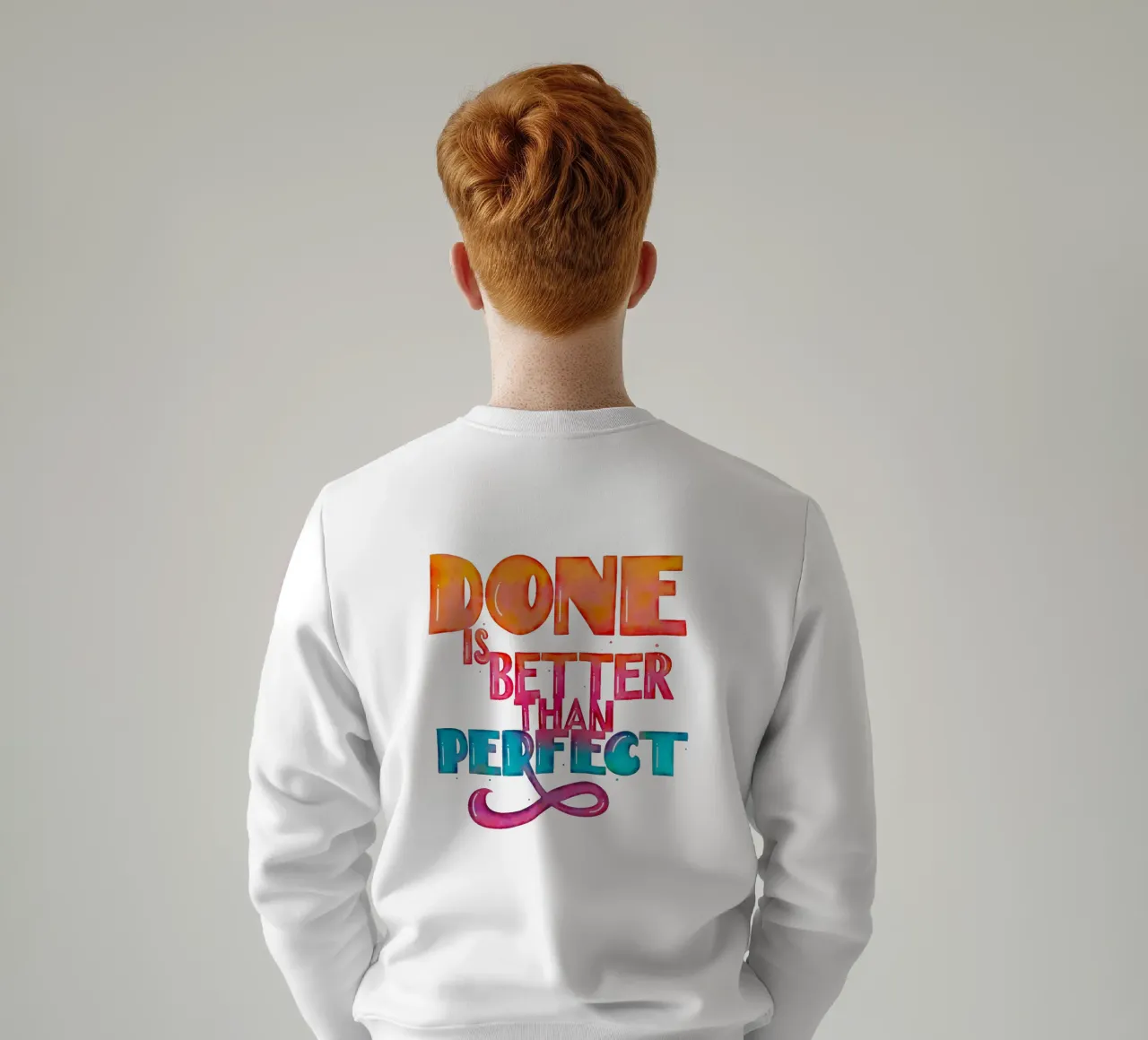 Zitat. Lo hecho es mejor que lo perfecto. sudadera de CalliLetters