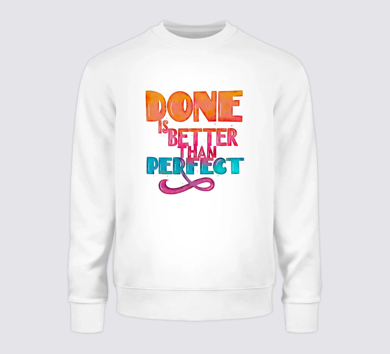 Zitat. Lo hecho es mejor que lo perfecto. sudadera de CalliLetters