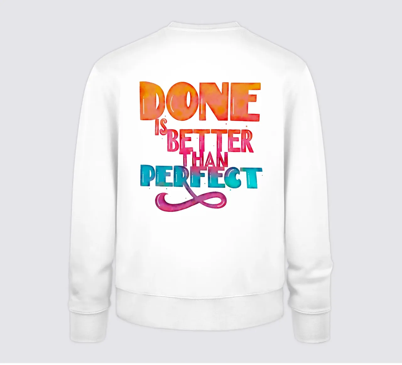 Zitat. Lo hecho es mejor que lo perfecto. sudadera de CalliLetters