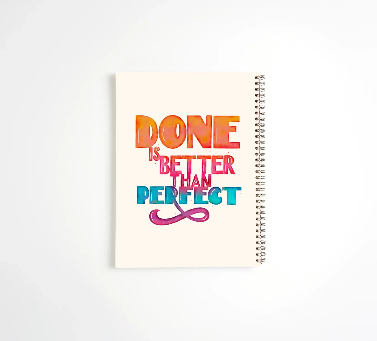 Zitat. Done IS Better Than Perfect. spiral notebook by CalliLetters
