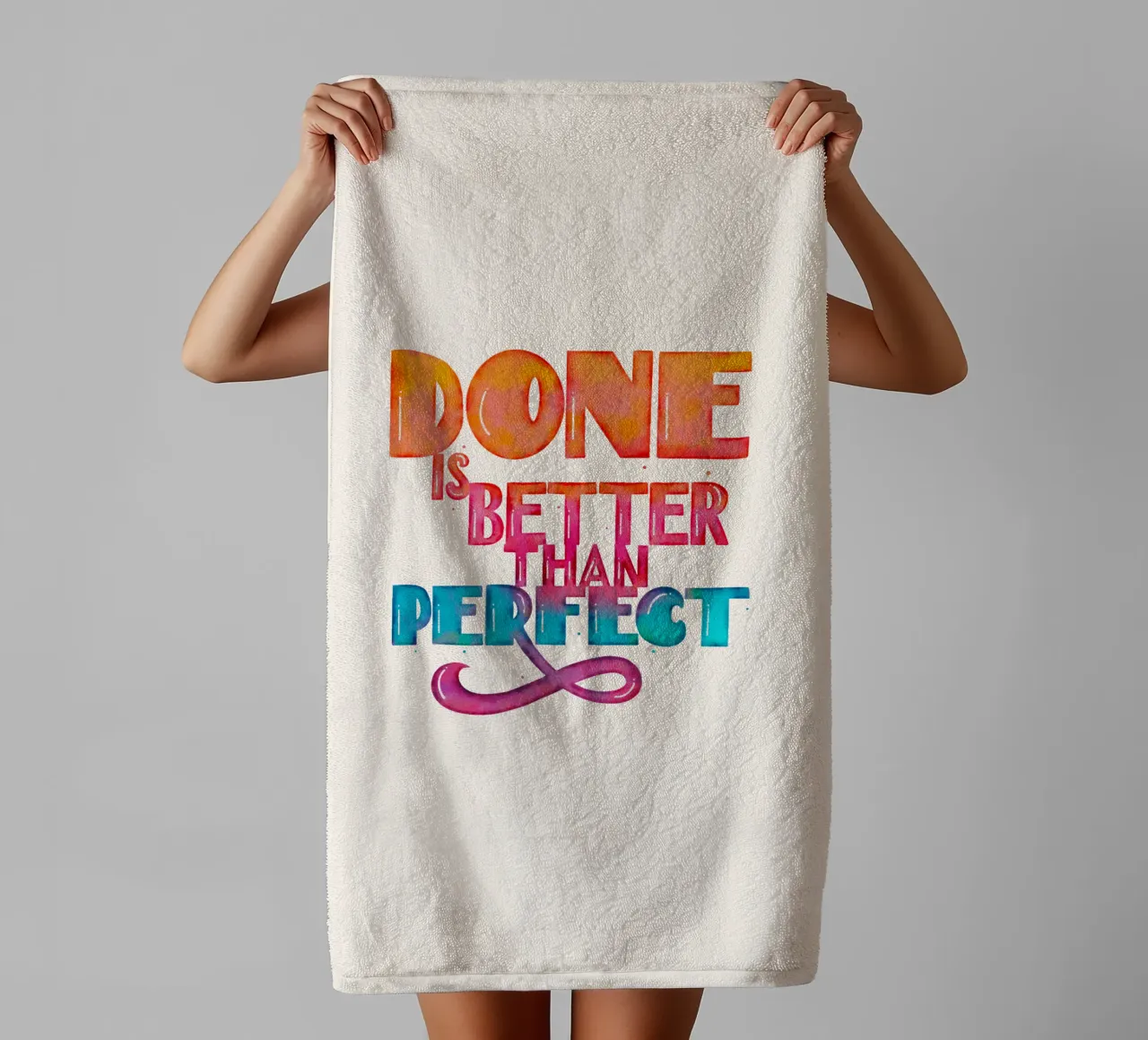 Zitat. Done IS Better Than Perfect. towel by CalliLetters