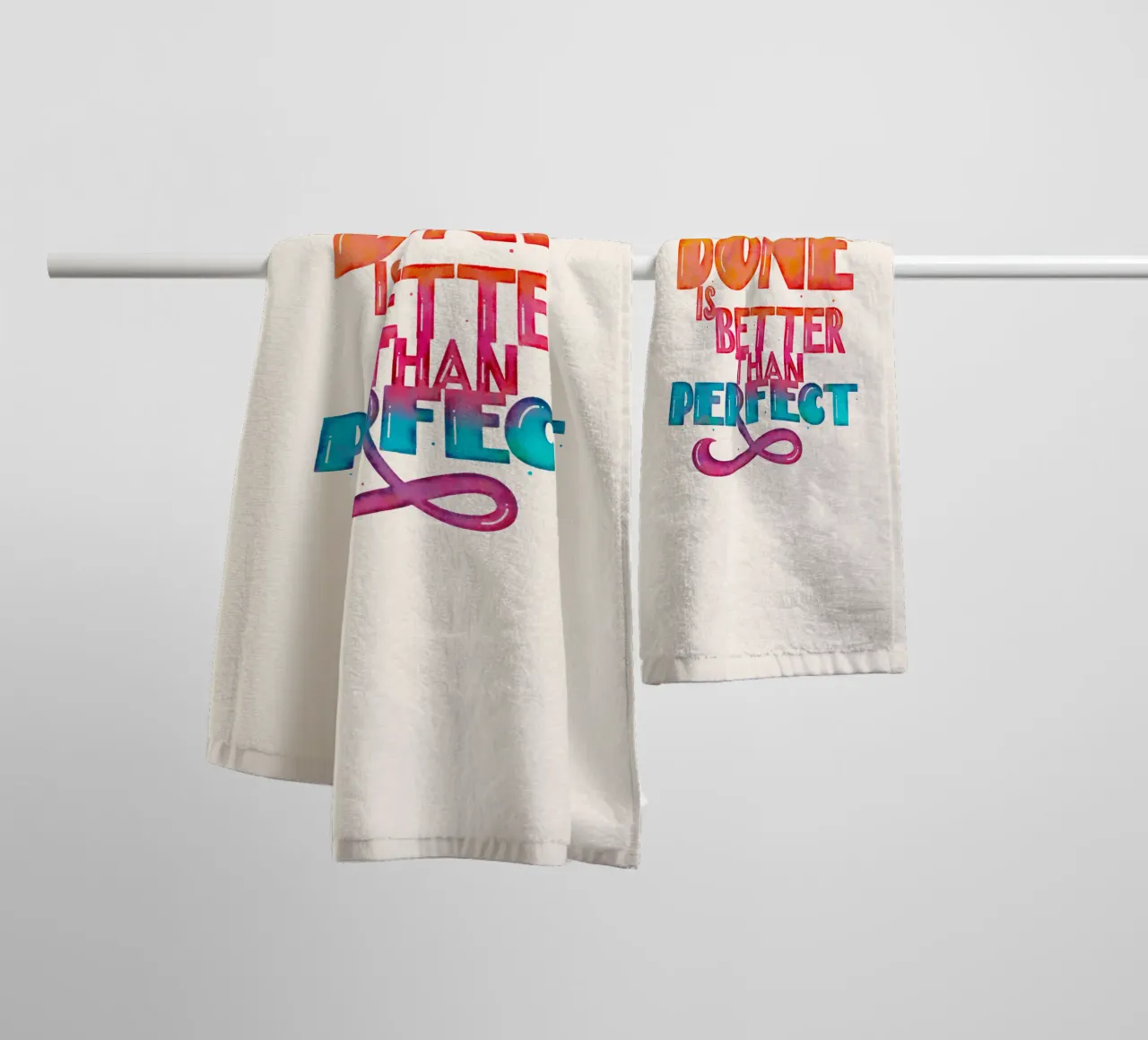 Zitat. Done IS Better Than Perfect. towel by CalliLetters