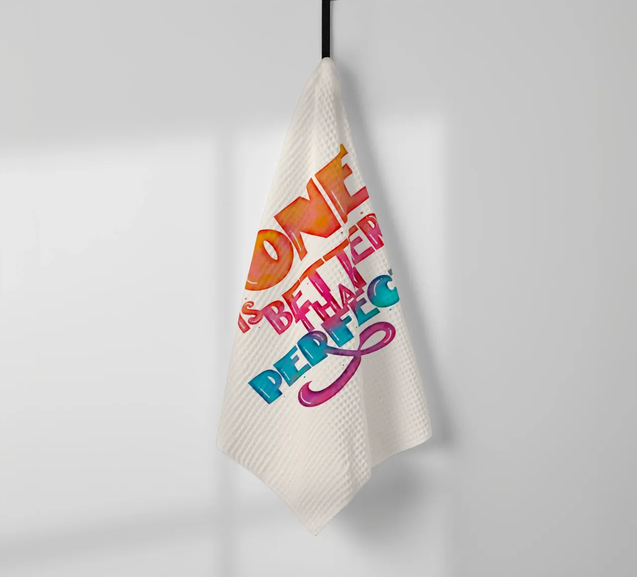 Zitat. Done IS Better Than Perfect. tea towel by CalliLetters