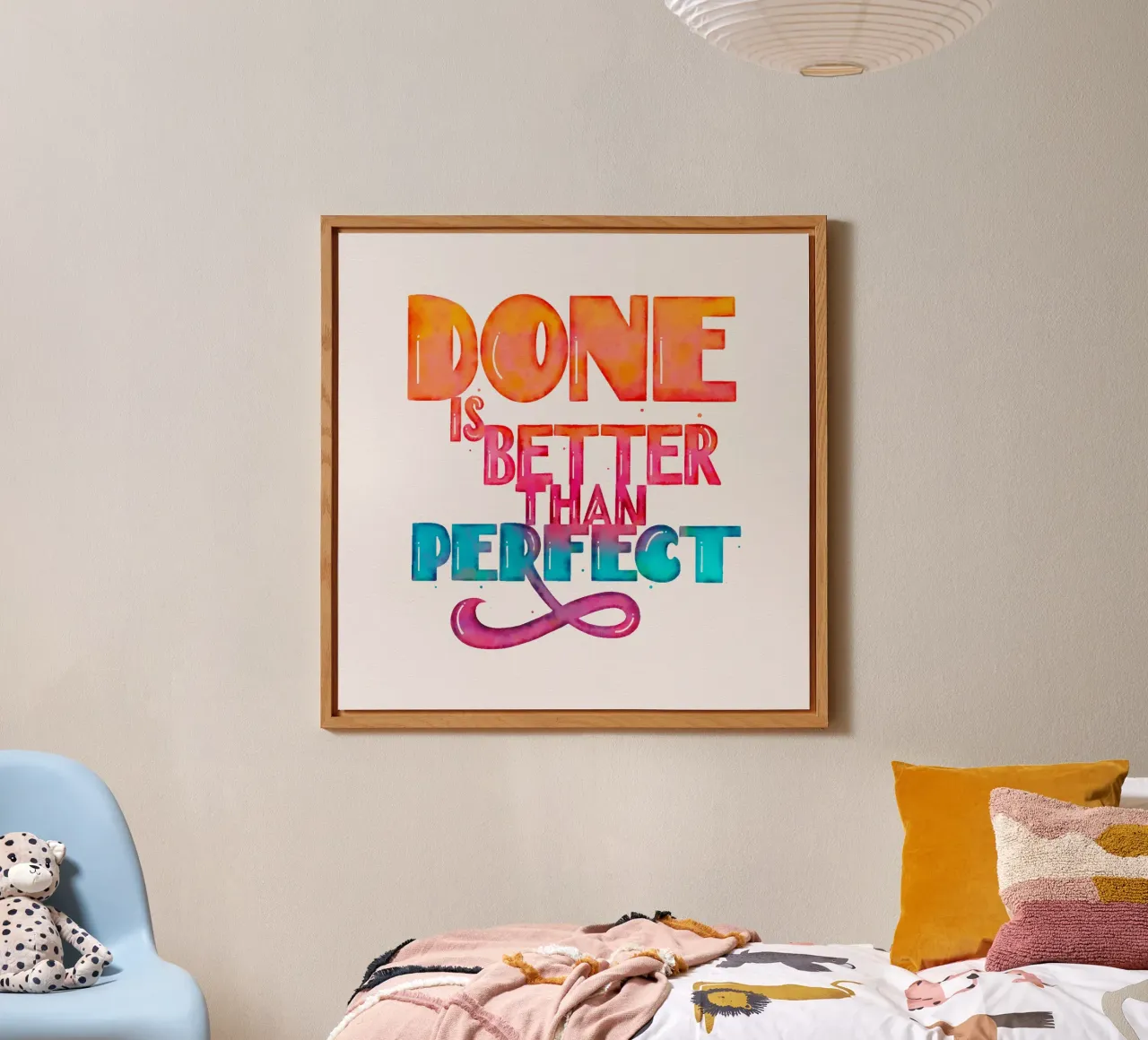 Zitat. Done IS Better Than Perfect. alu-dibond by CalliLetters