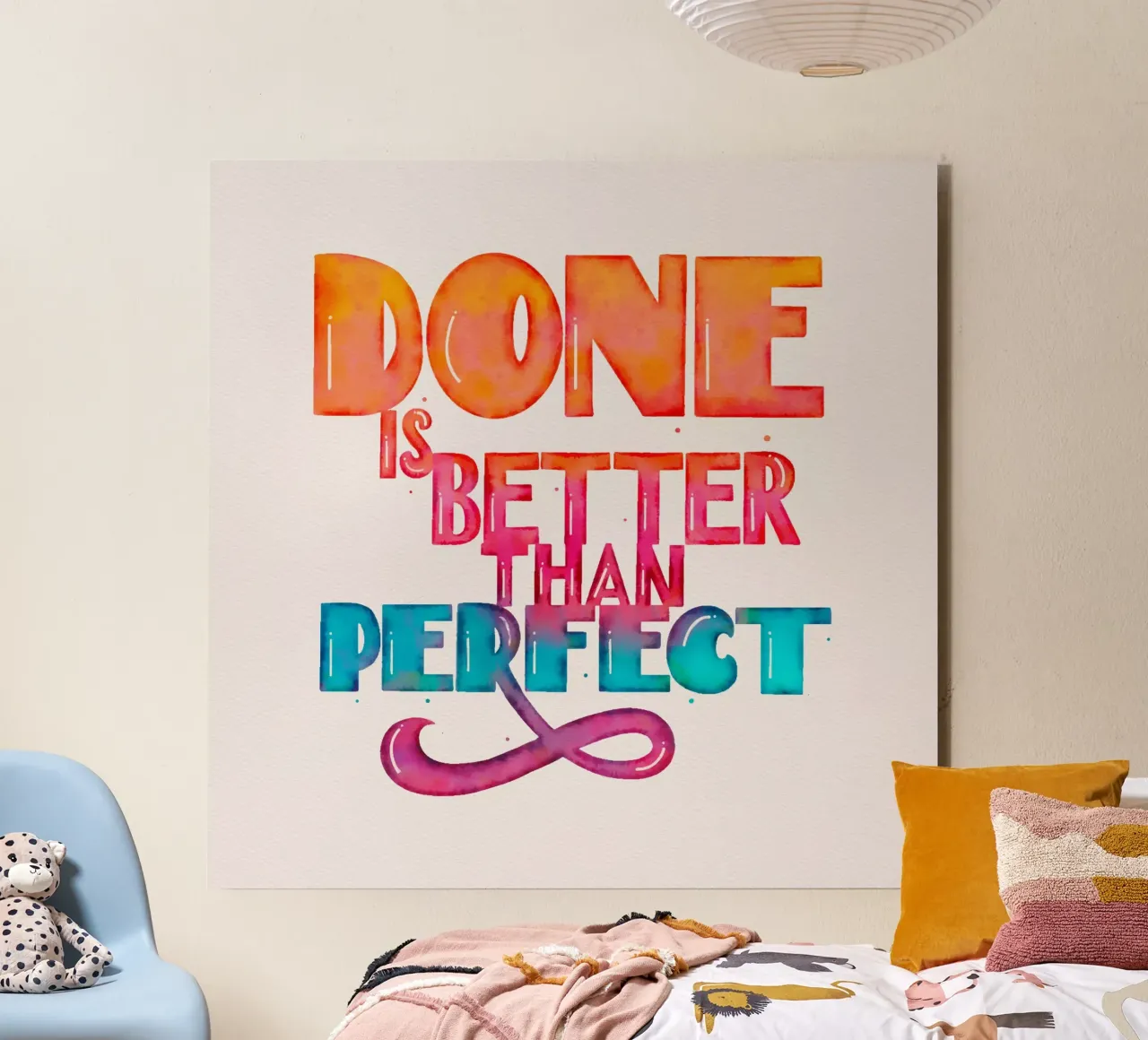 Zitat. Done IS Better Than Perfect. alu-dibond by CalliLetters