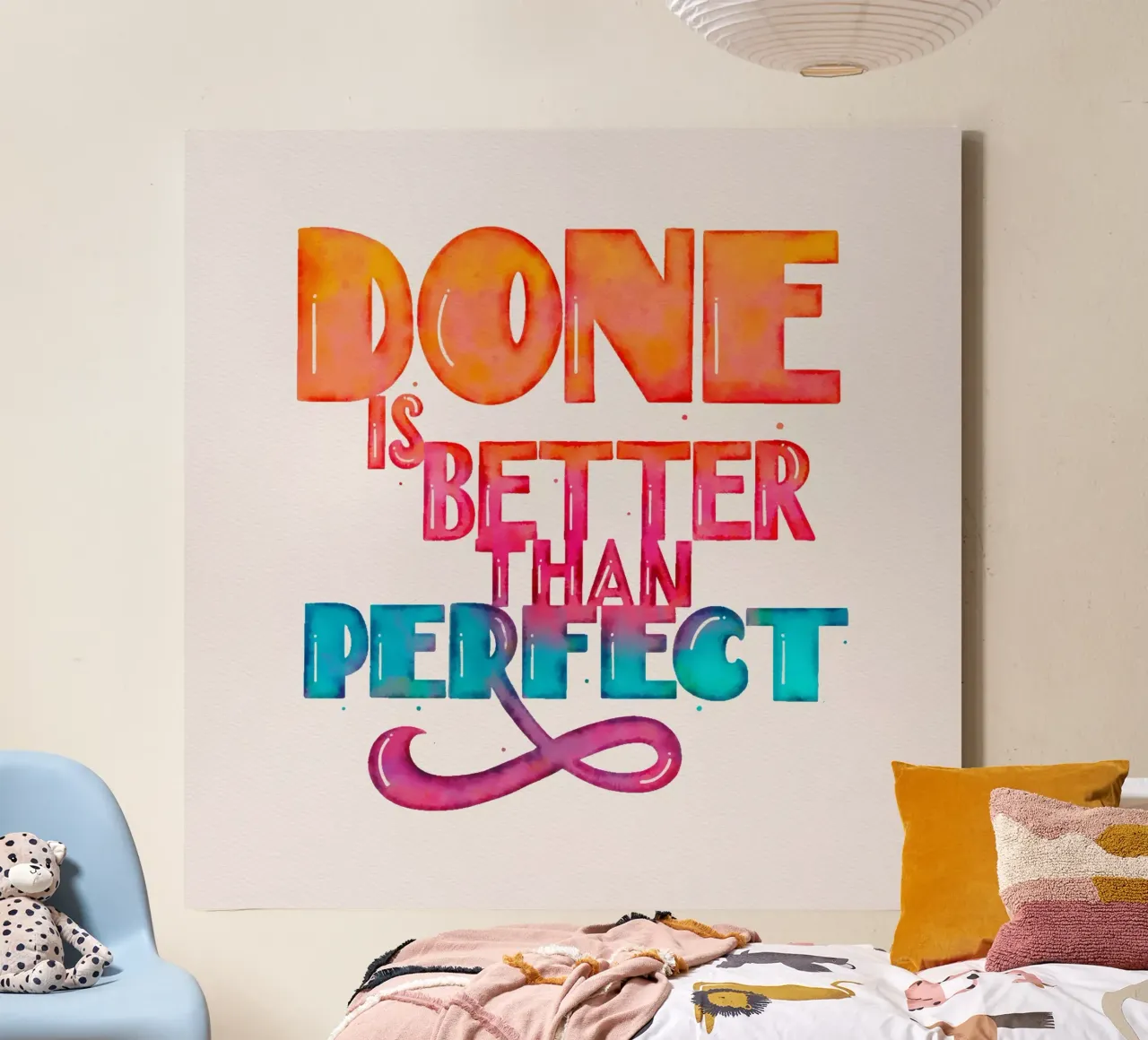 Zitat. Done IS Better Than Perfect. canvas by CalliLetters