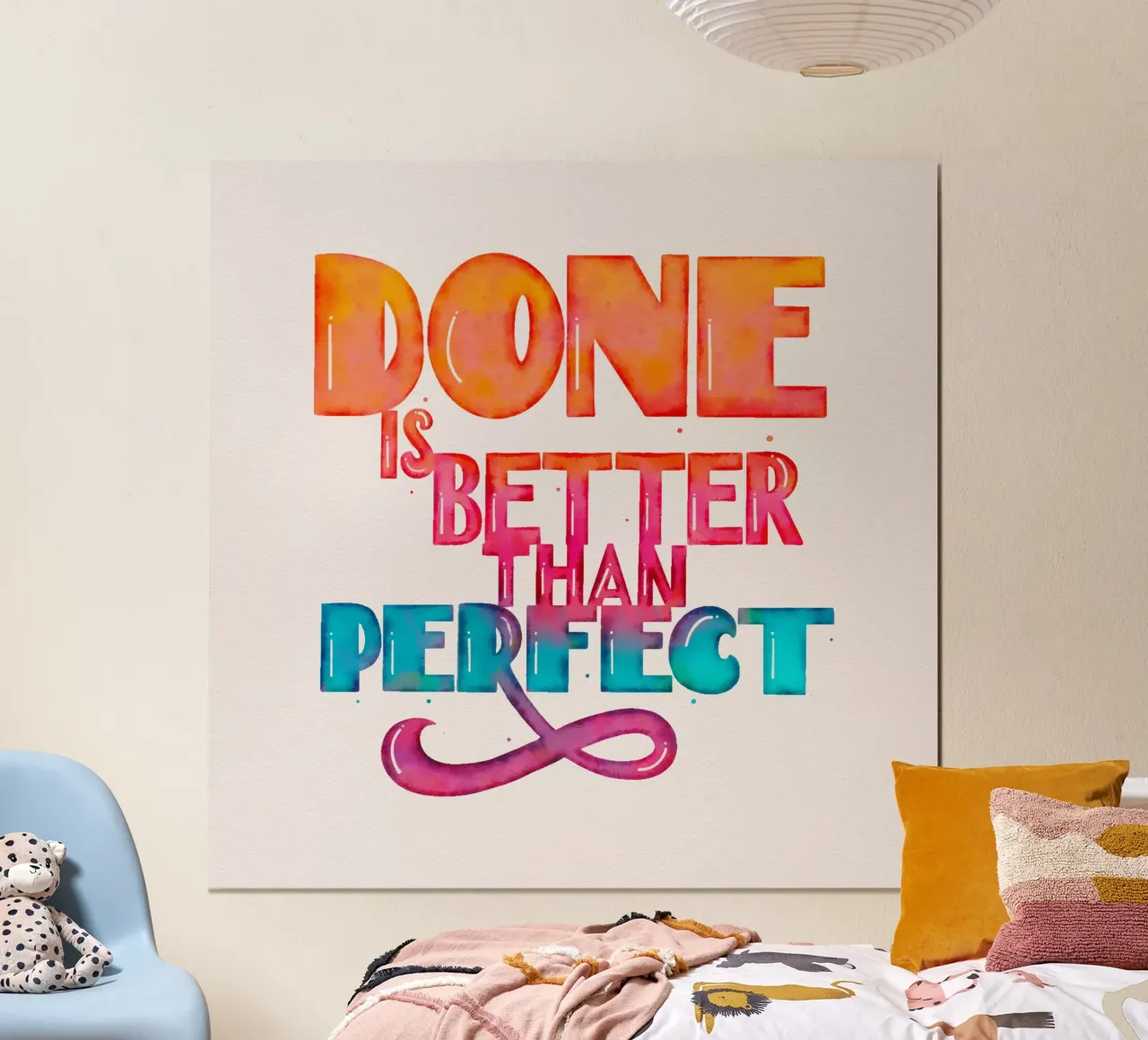 Zitat. Fatto è meglio di perfetto. poster da CalliLetters