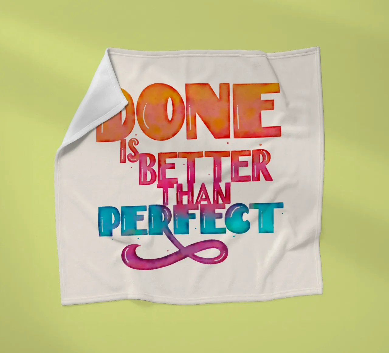 Zitat. Fatto è meglio di perfetto. coperta in pile da CalliLetters