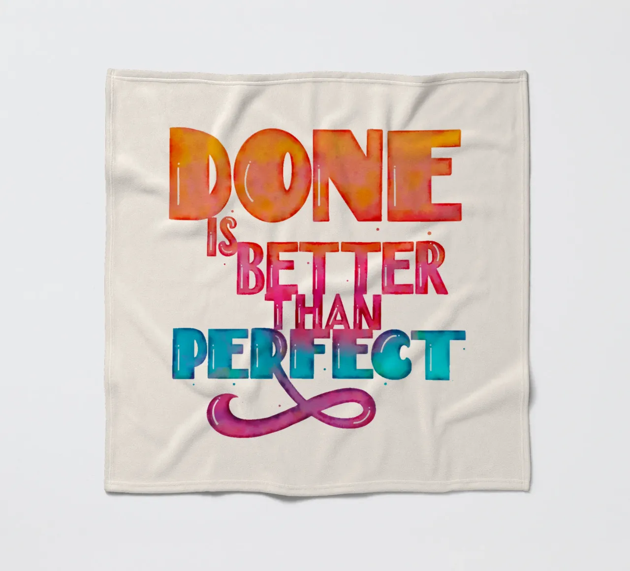Zitat. Fatto è meglio di perfetto. coperta in pile da CalliLetters