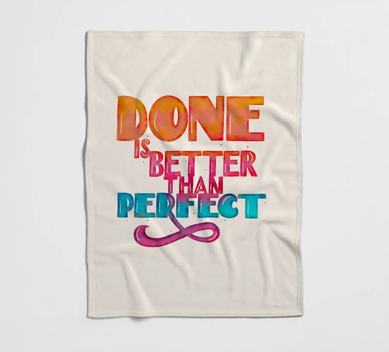 Zitat. Fatto è meglio di perfetto. coperta in pile da CalliLetters