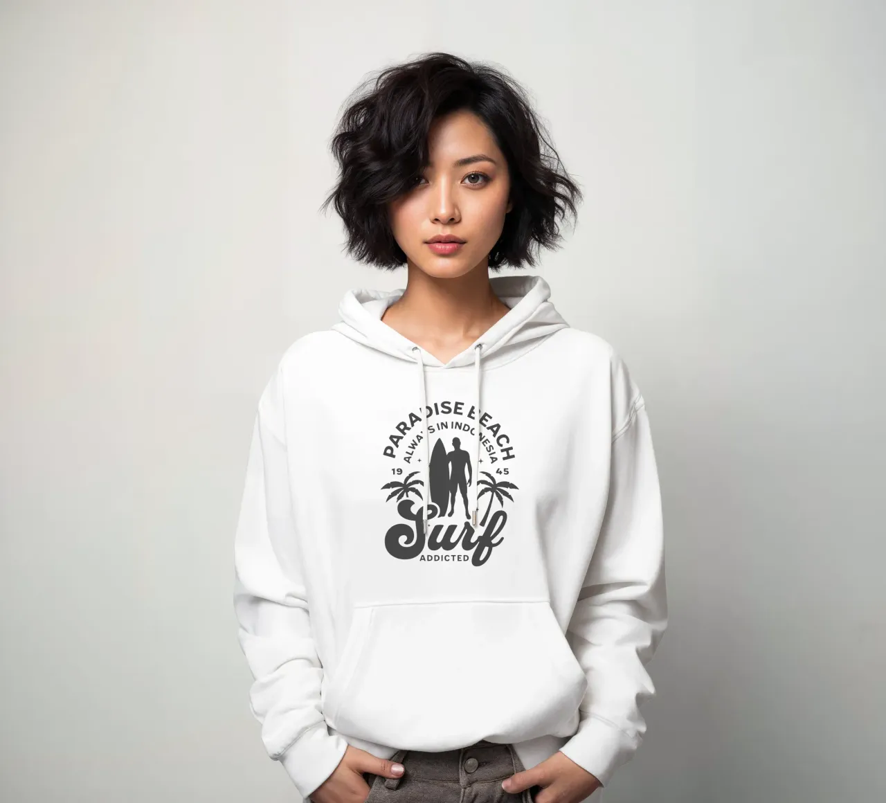 Paradise Beach sempre in Indonesia , Surf Addicted felpa con cappuccio da Gunawan Rb