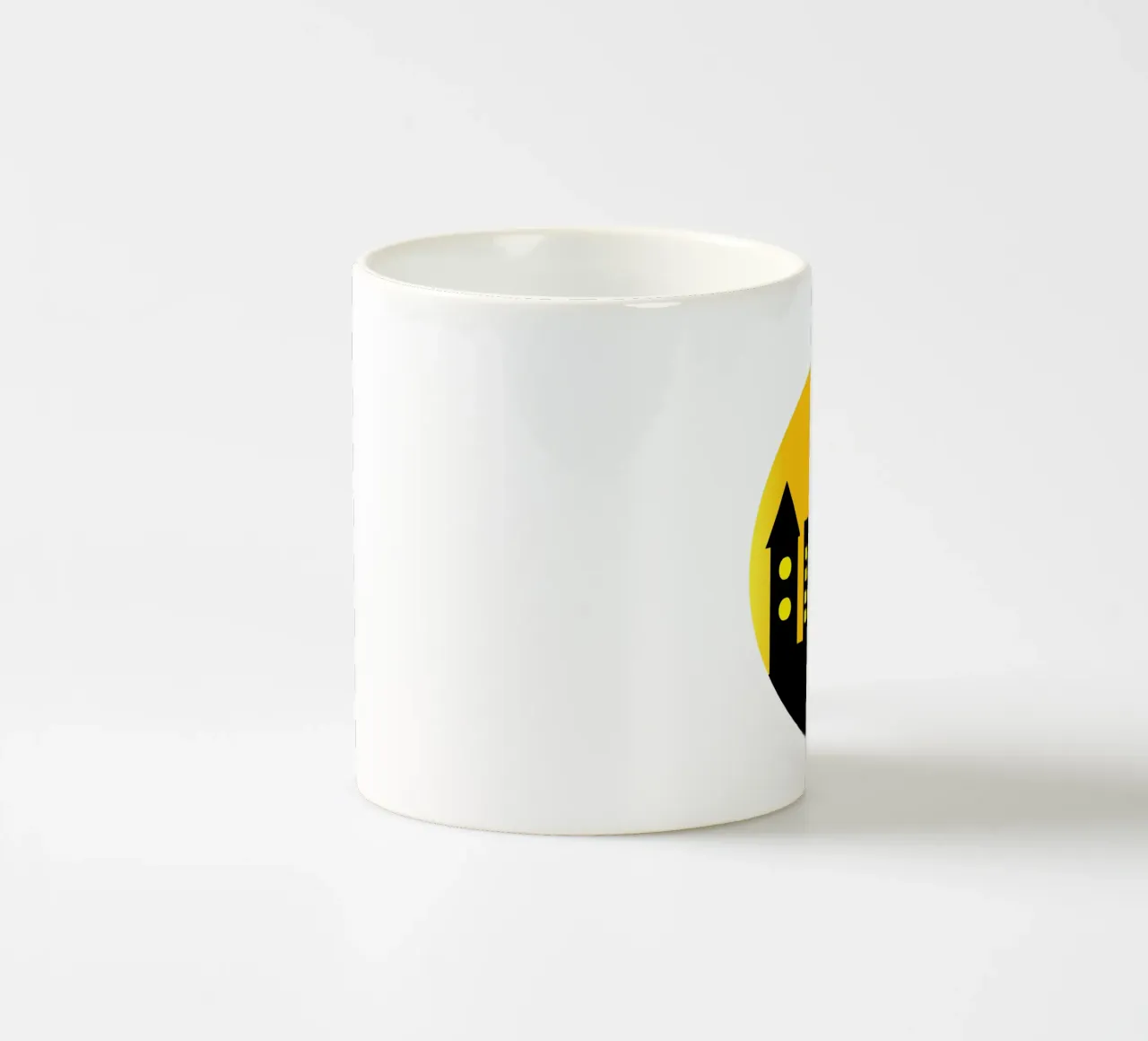 City at sunset ceramic mug by happieeagle