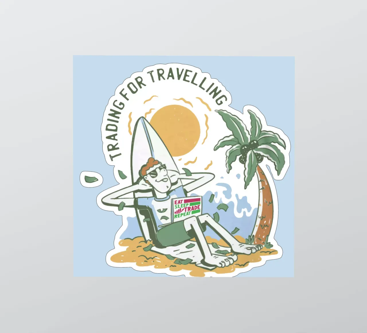 Trading for Travelling sticker by Gunawan Rb
