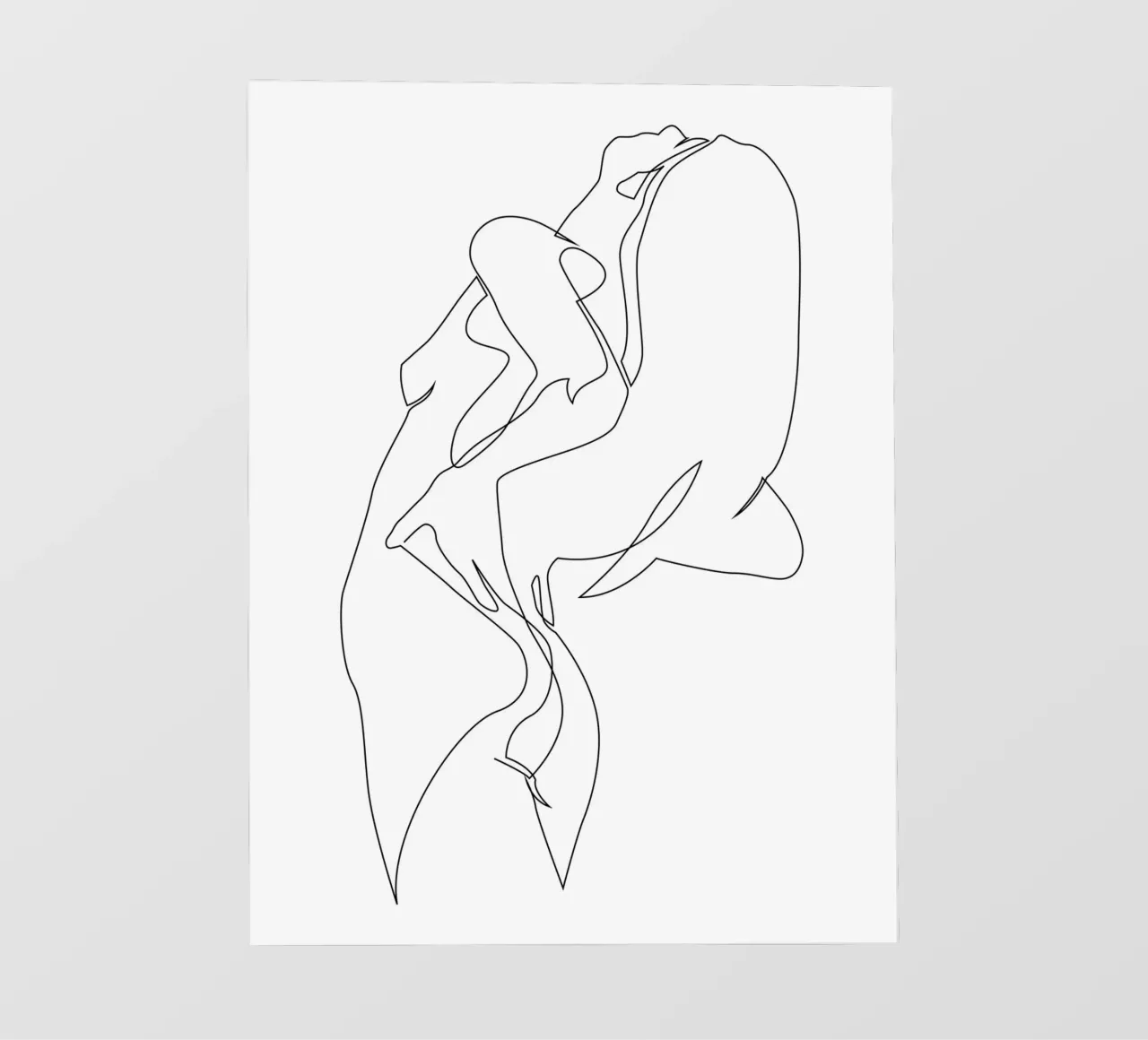 Desnudo en una línea - E5 papel para pared de Addillum