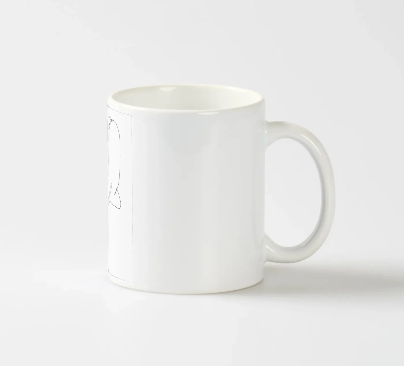 One line nude - E5 ceramic mug by Addillum