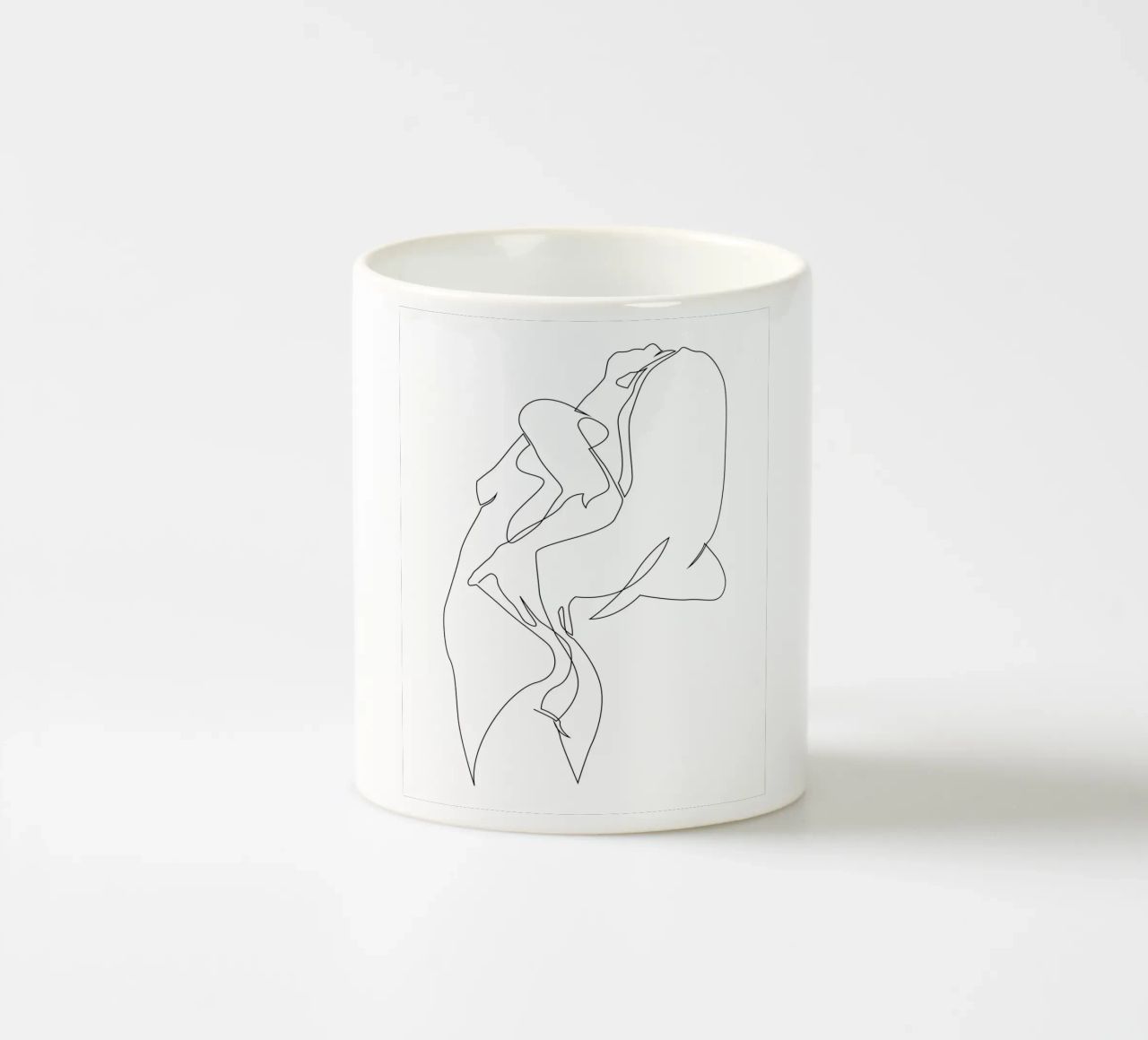 Una linea di nudo - E5 tazza in ceramica da Addillum