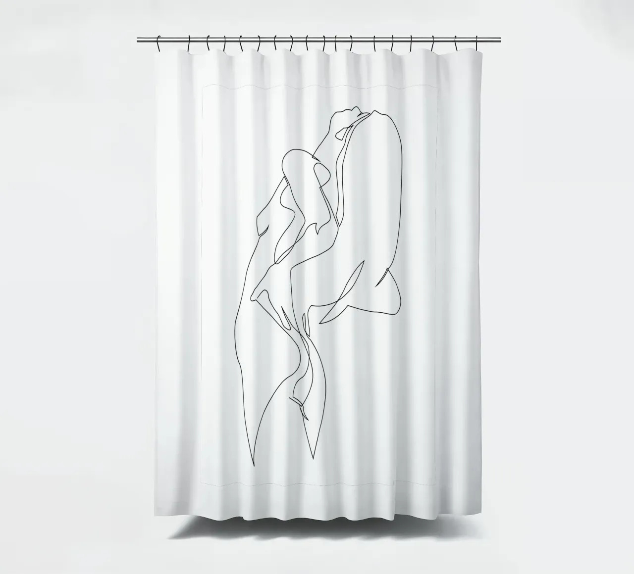 Desnudo en una línea - E5 cortina de baño de Addillum