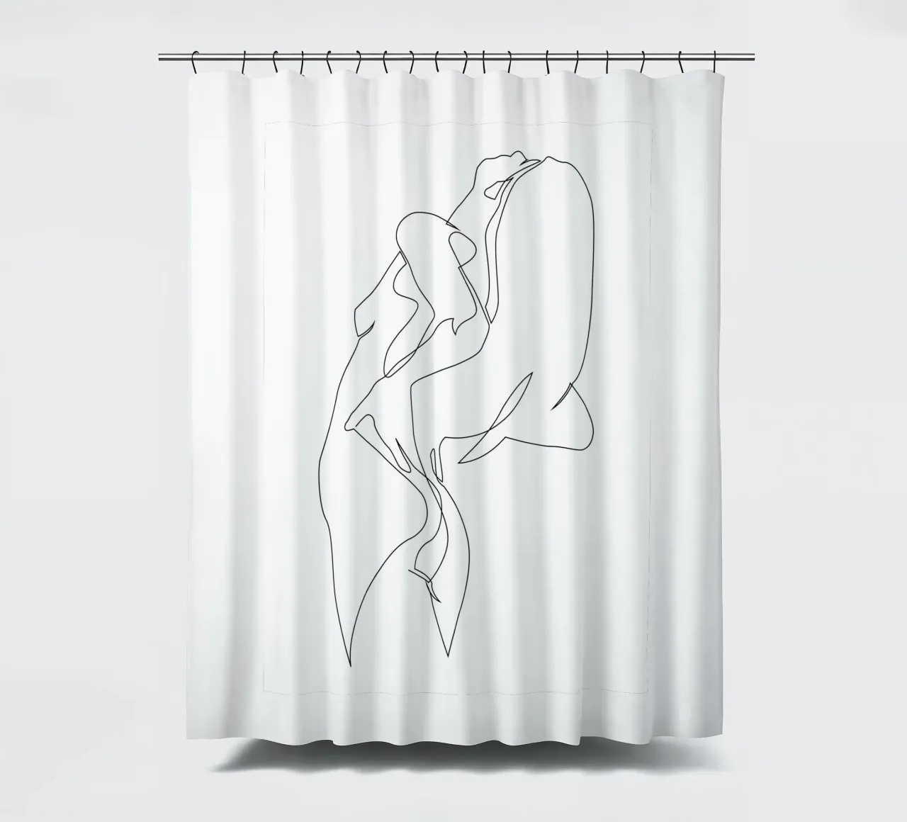 Desnudo en una línea - E5 cortina de baño de Addillum