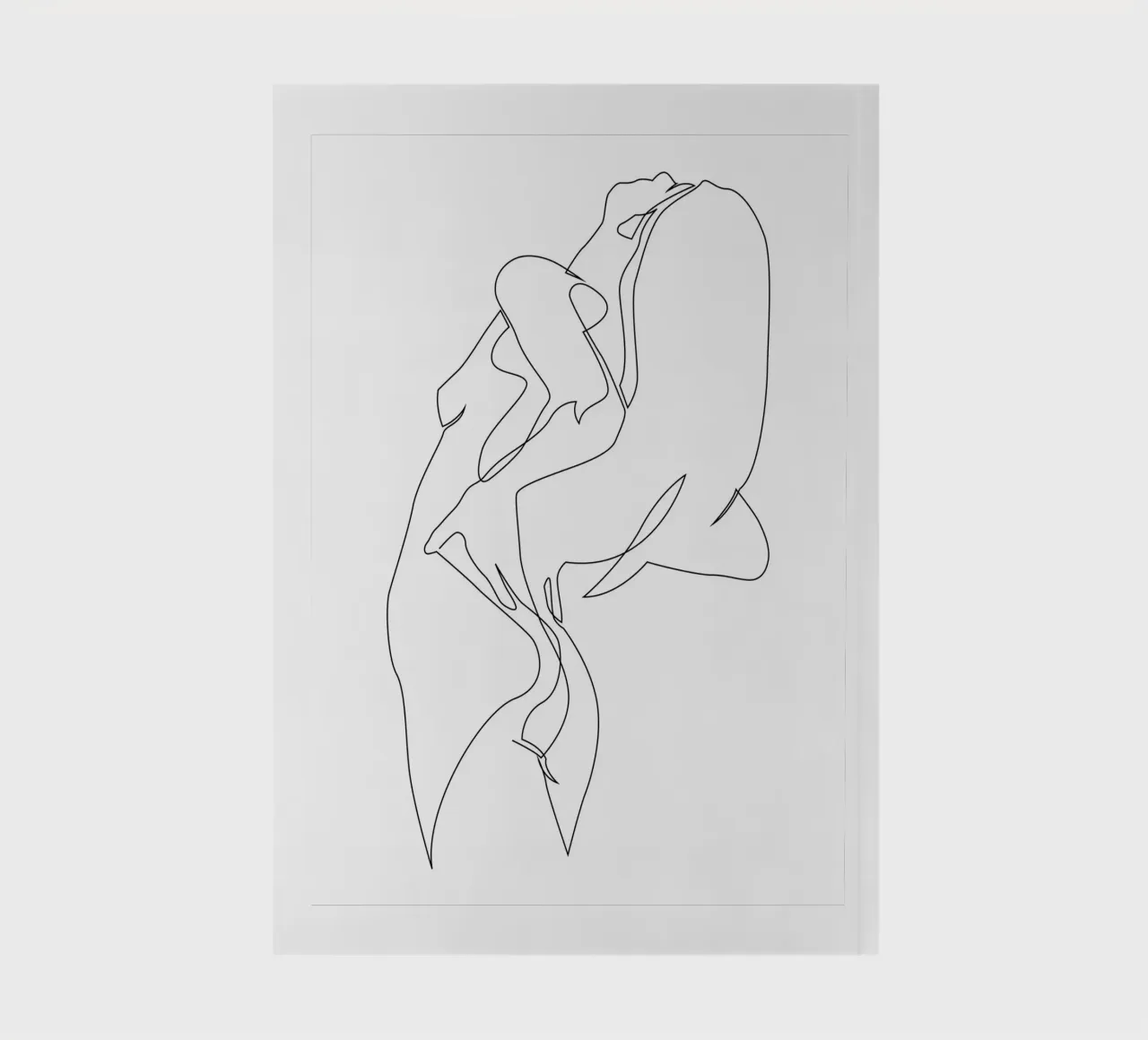 Desnudo en una línea - E5 cuaderno de Addillum