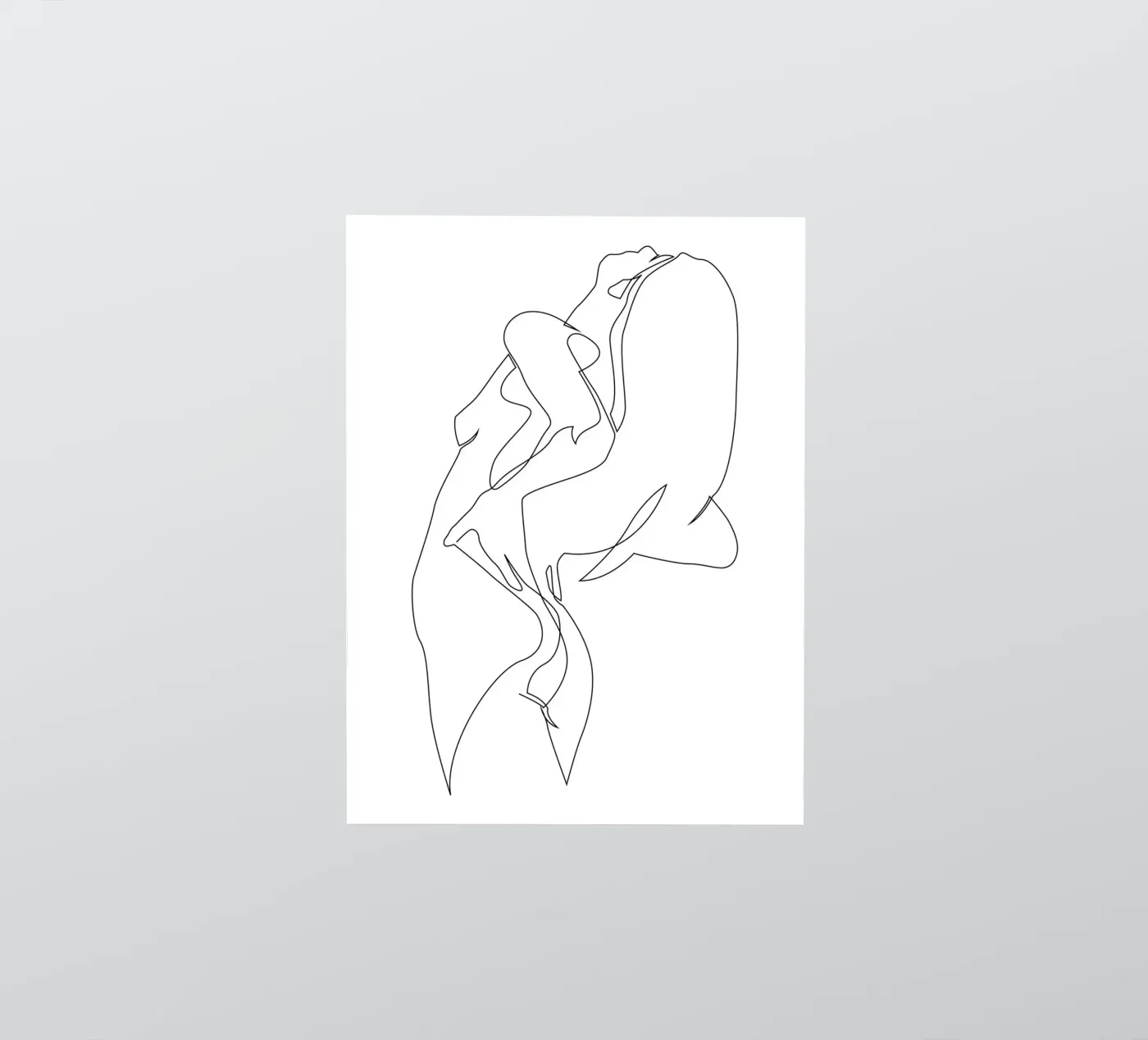 One line nude - E5 sticker by Addillum