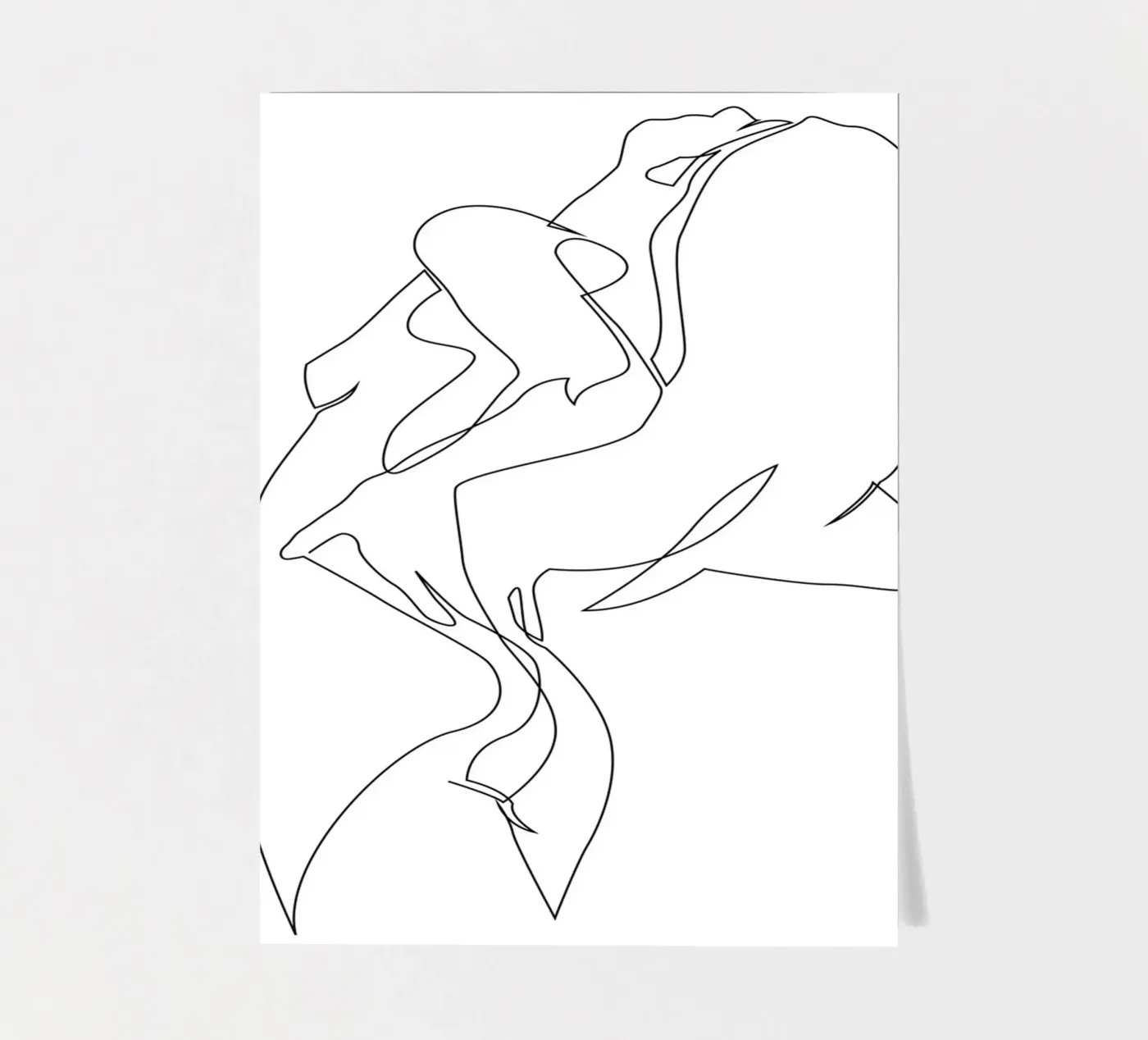 One line nude - E5 sticker sheet by Addillum