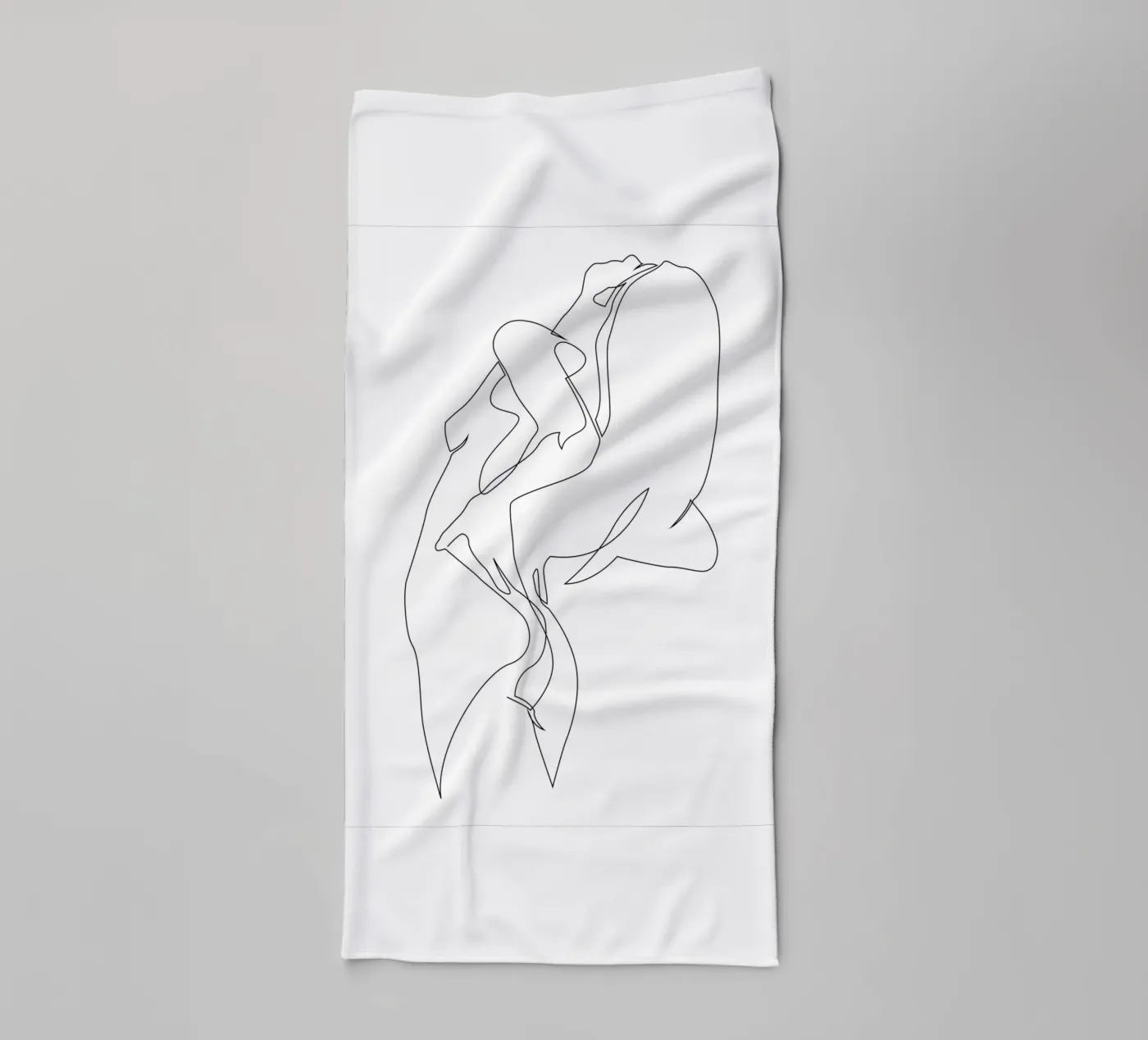 One line nude - E5 towel by Addillum