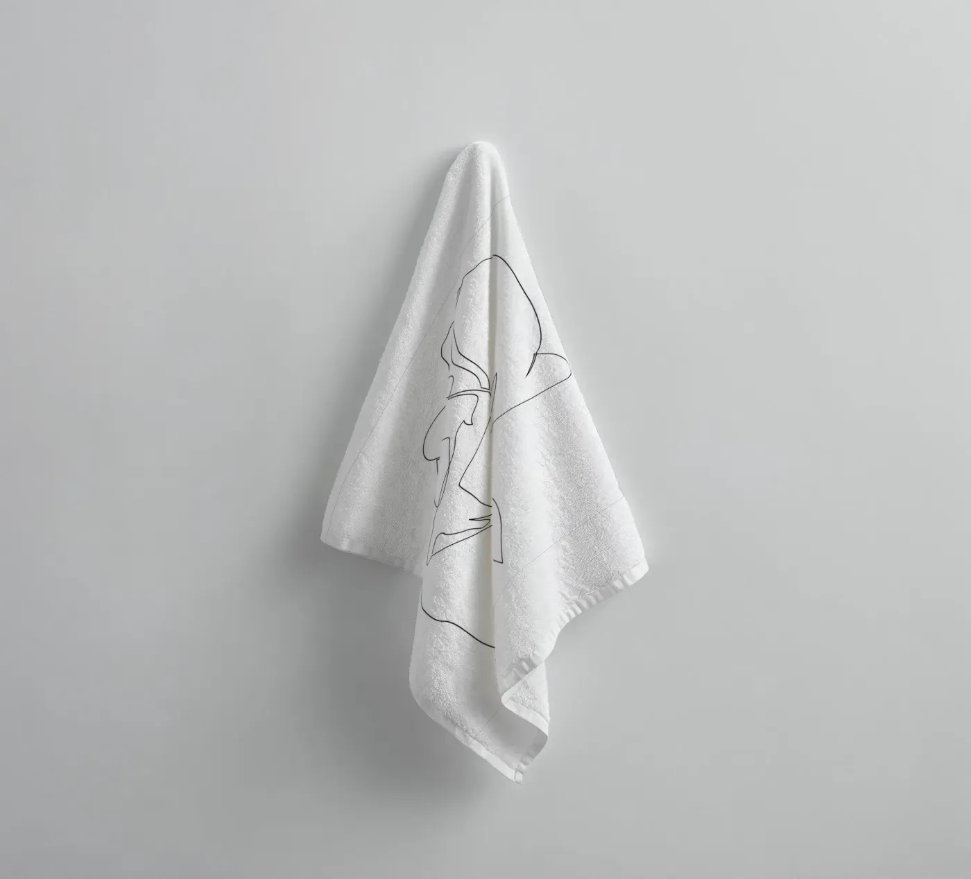 One line nude - E5 towel by Addillum