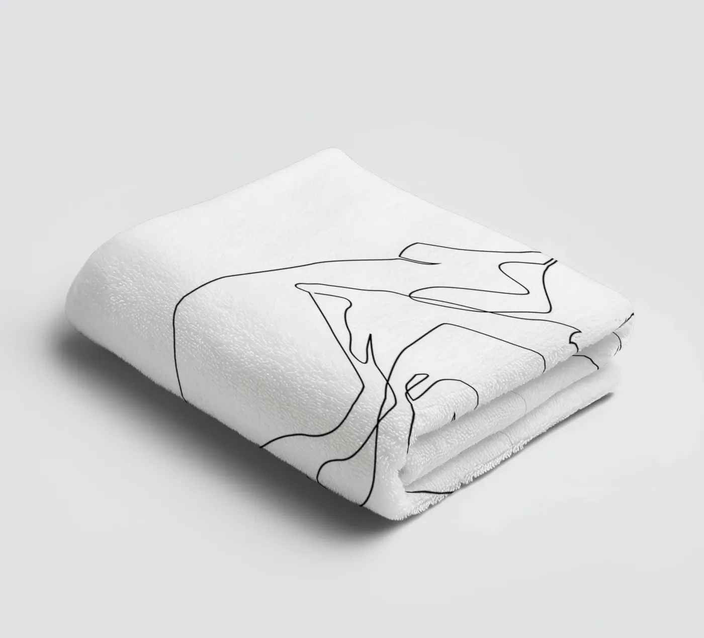 One line nude - E5 towel by Addillum