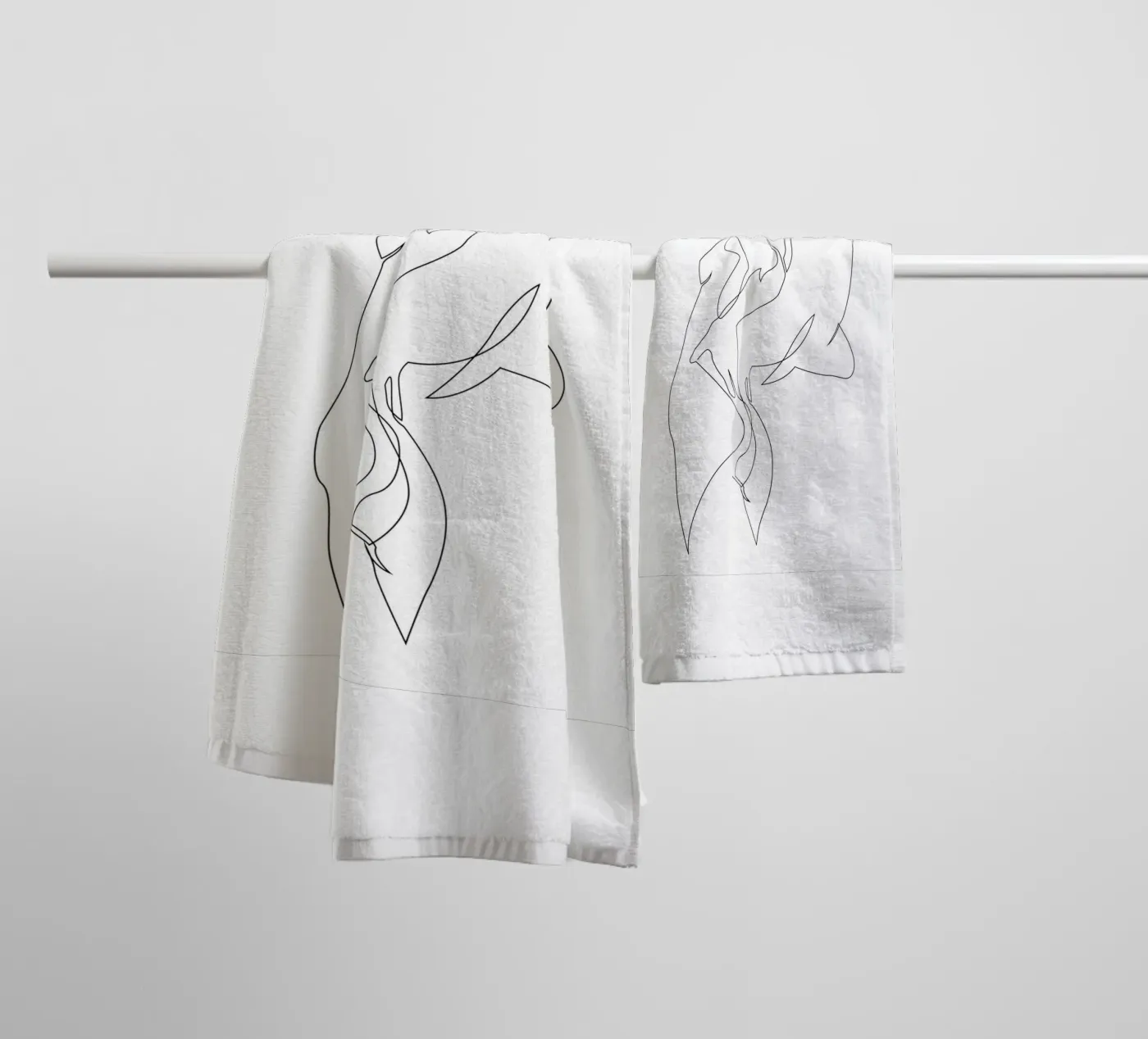 One line nude - E5 towel by Addillum