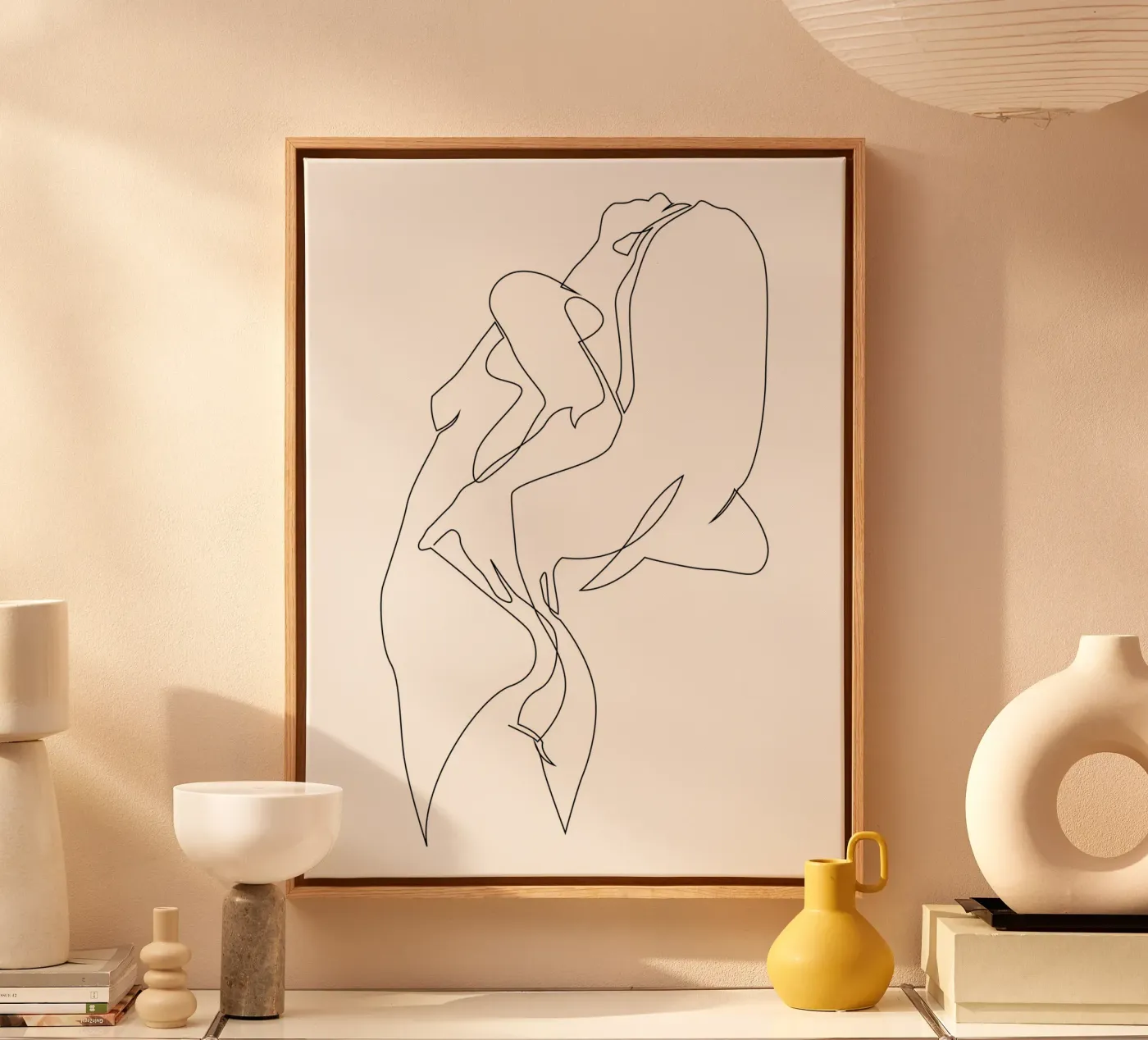 One line nude - E5 canvas by Addillum