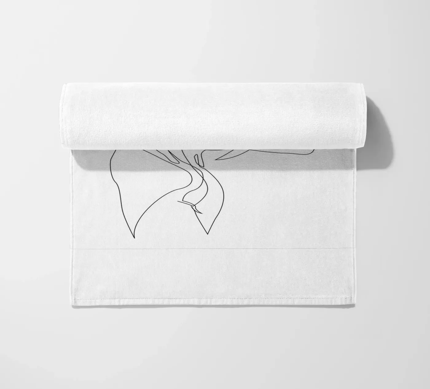 One line nude - E5 beach towel by Addillum