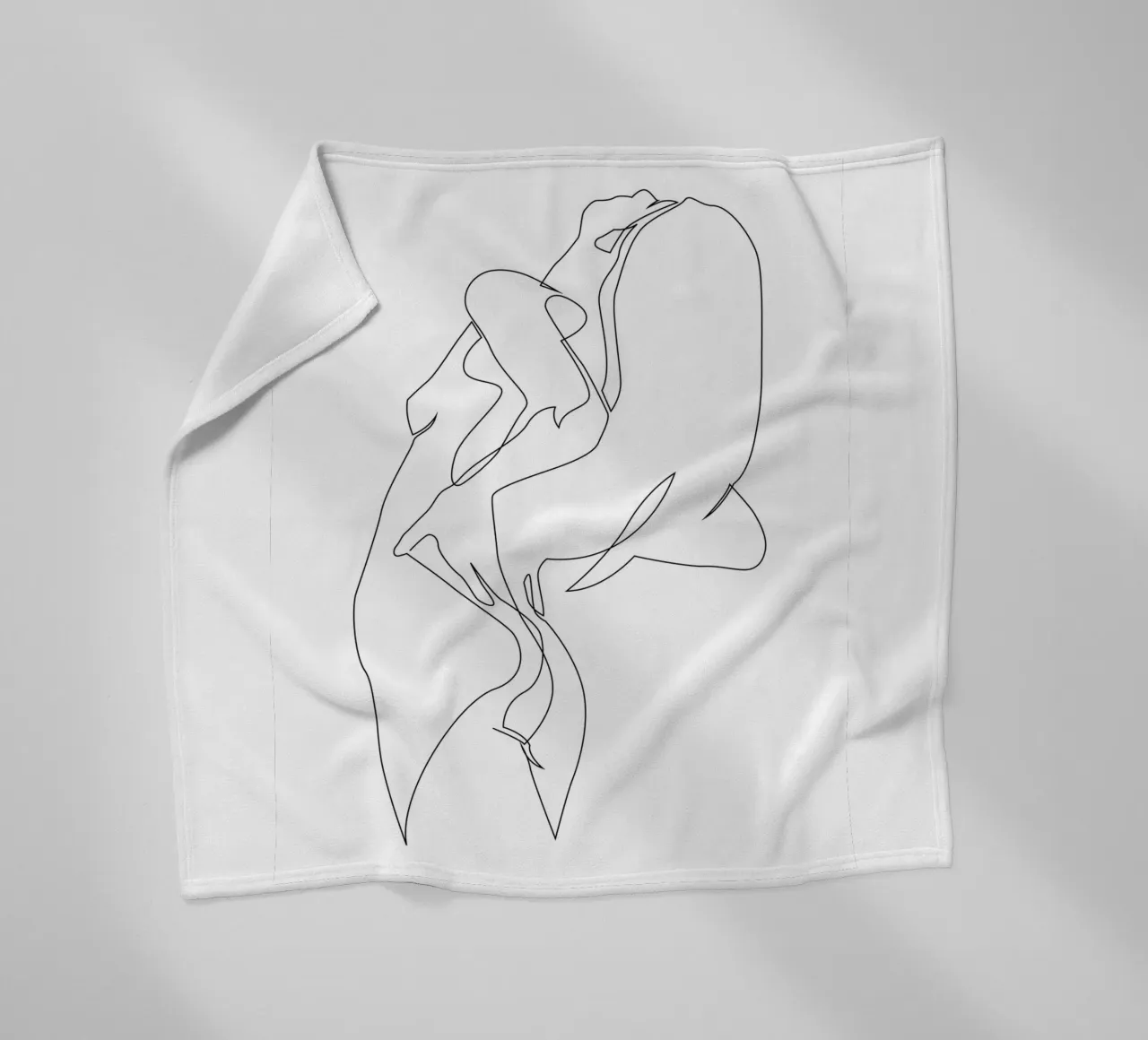 Einzeiler nackt - E5 Fleecedecke von Addillum