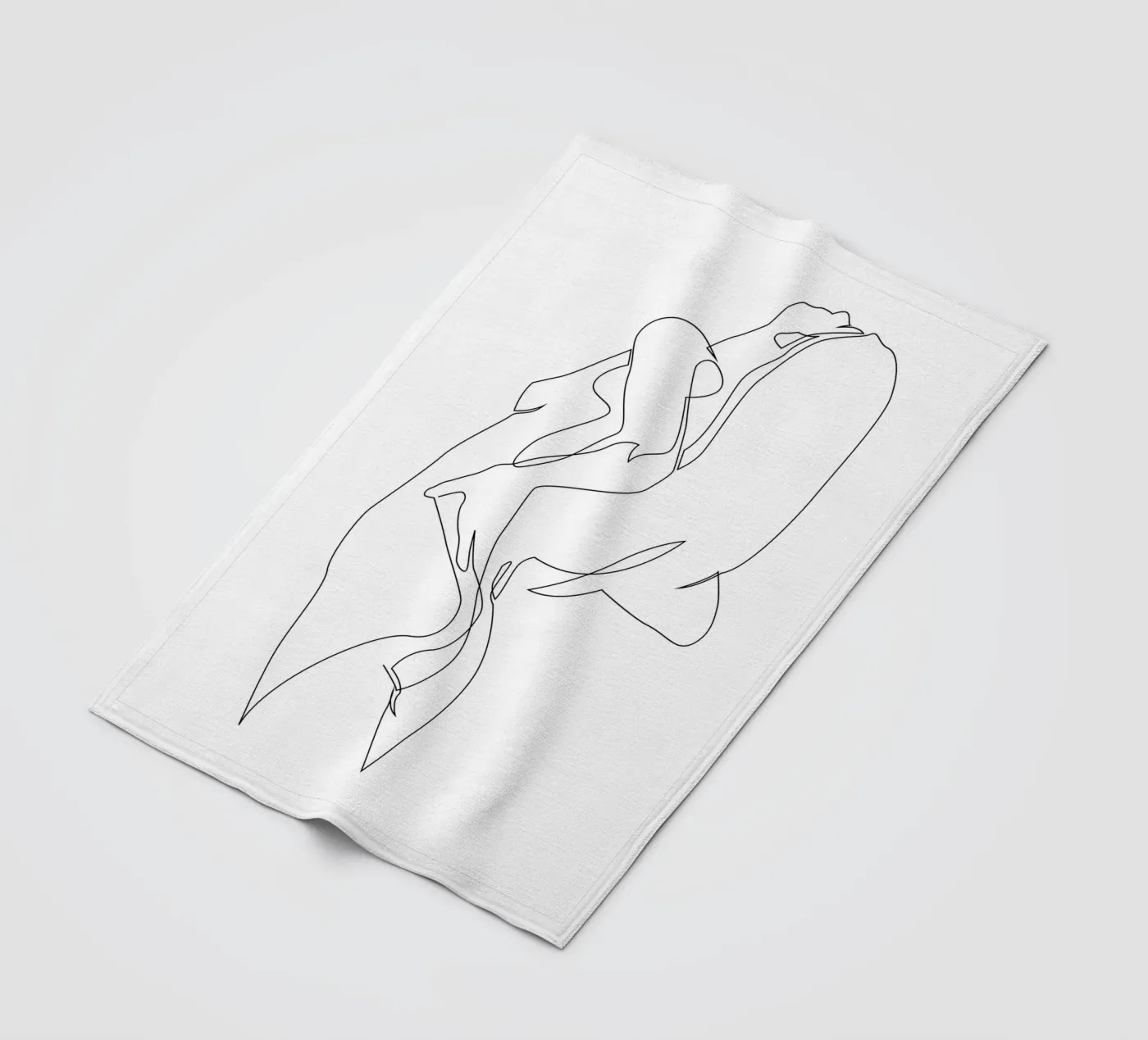 Naakt in één regel - E5 fleecedeken van Addillum