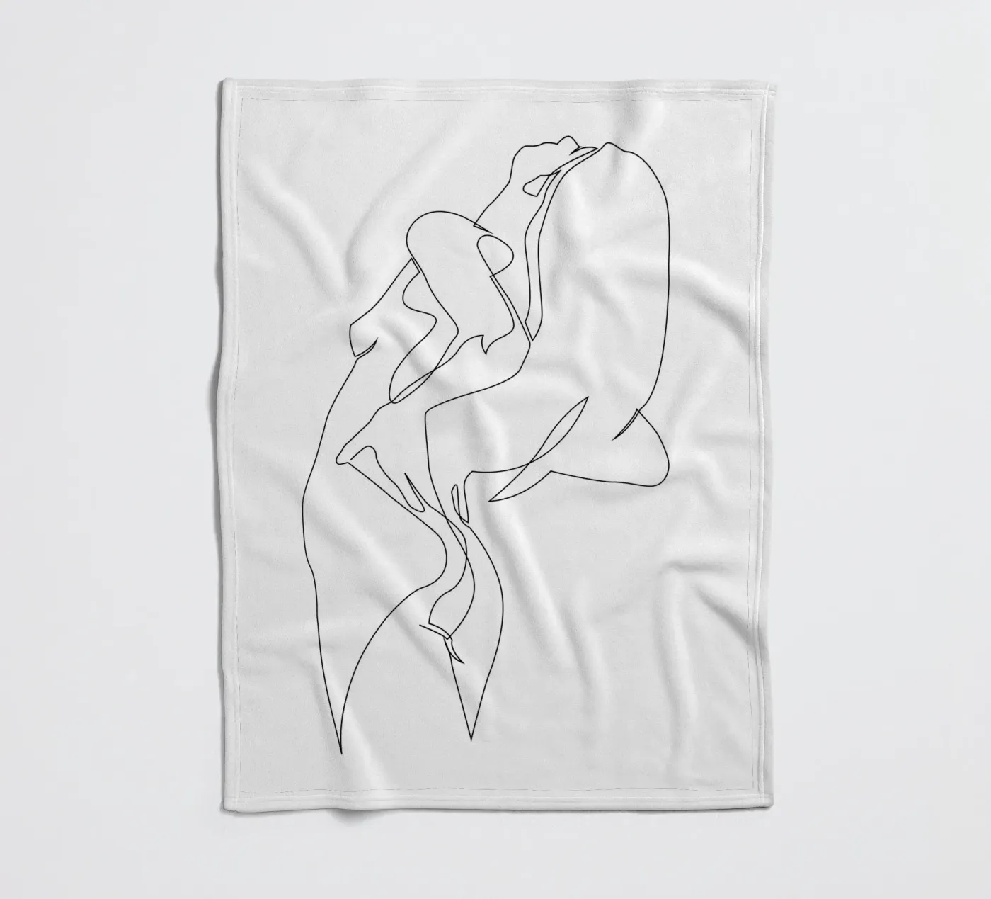 Naakt in één regel - E5 fleecedeken van Addillum