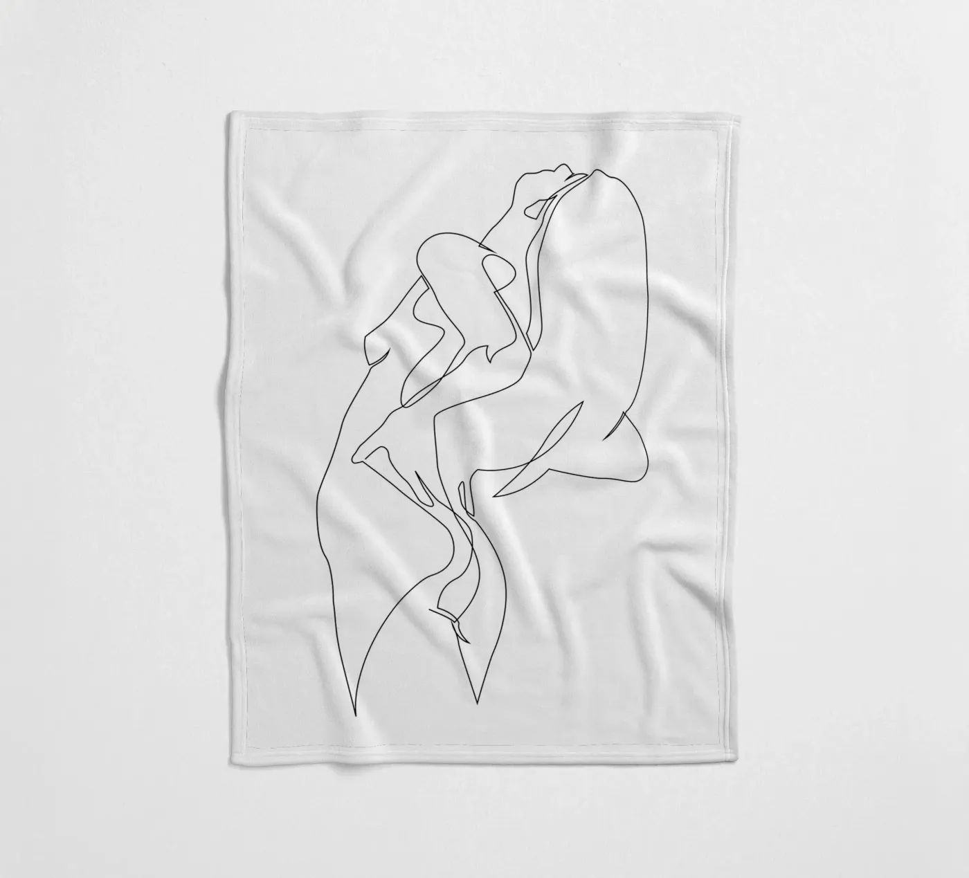 Naakt in één regel - E5 fleecedeken van Addillum